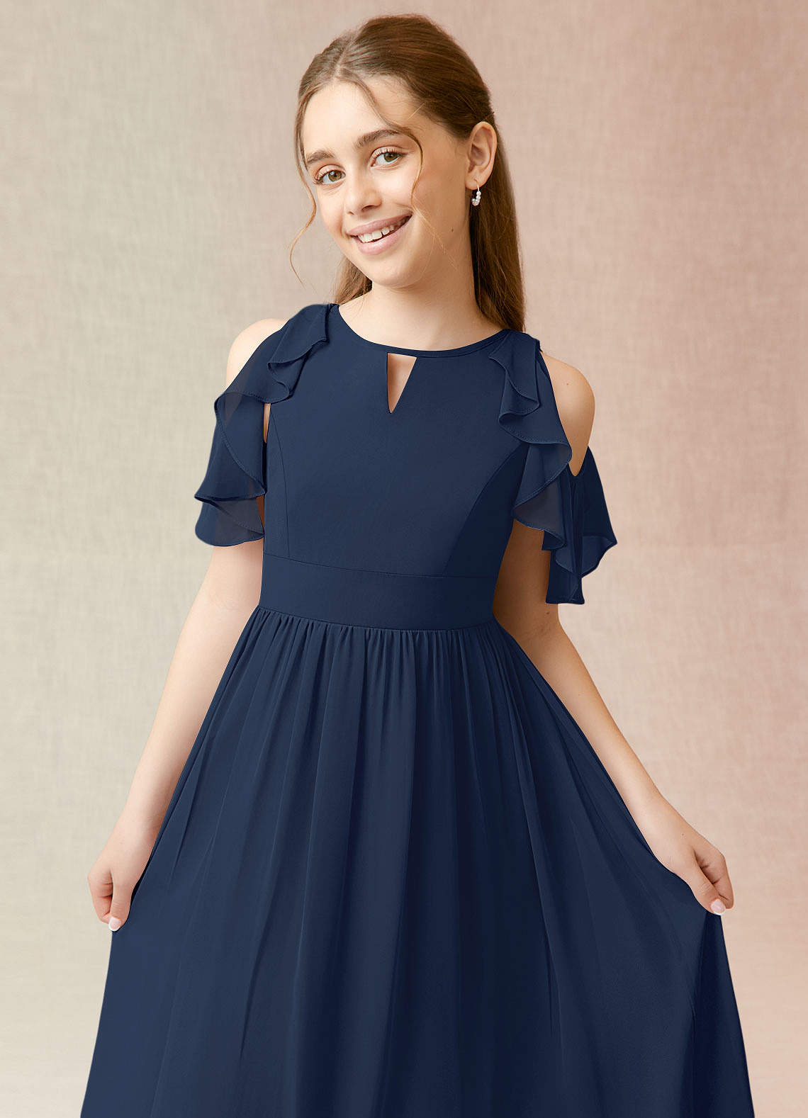 Dark Navy Azazie Strawberry JBD Junior Bridesmaid Dresses | Azazie