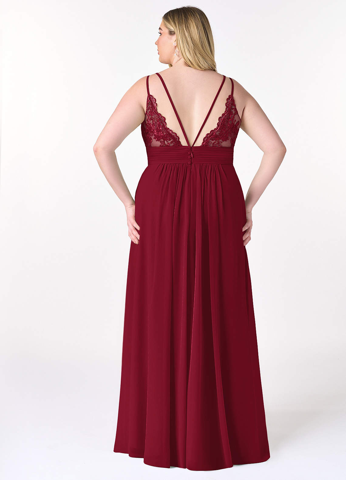 Azazie Jasmine Burgundy Chiffon Gown store