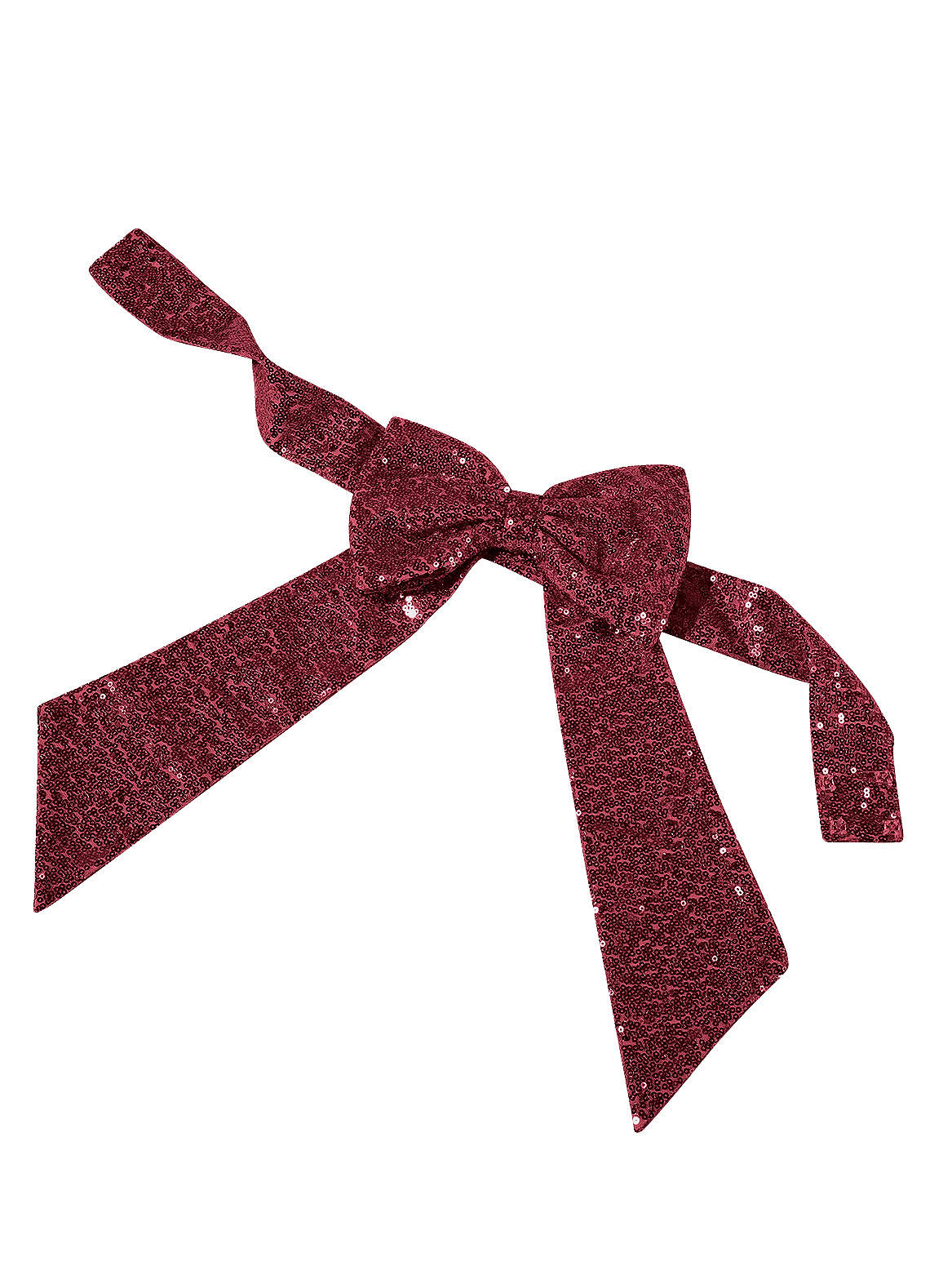 front Sequined Sash with Back Bow