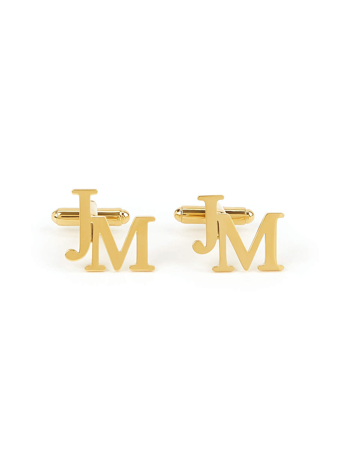 front Aanpasbare metalen manchetknopen met initialen