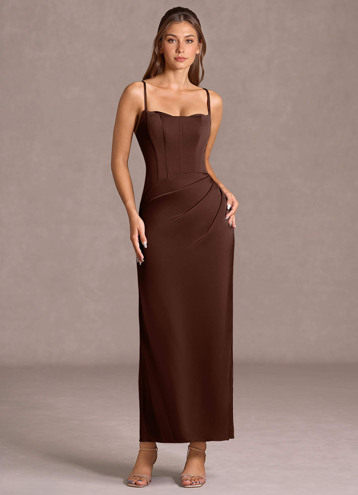 Lina Mocha Coco Maxi Dress Ready to Ship | Azazie Lina Mocha Coco Maxi Dress Ready to Ship | Azazie