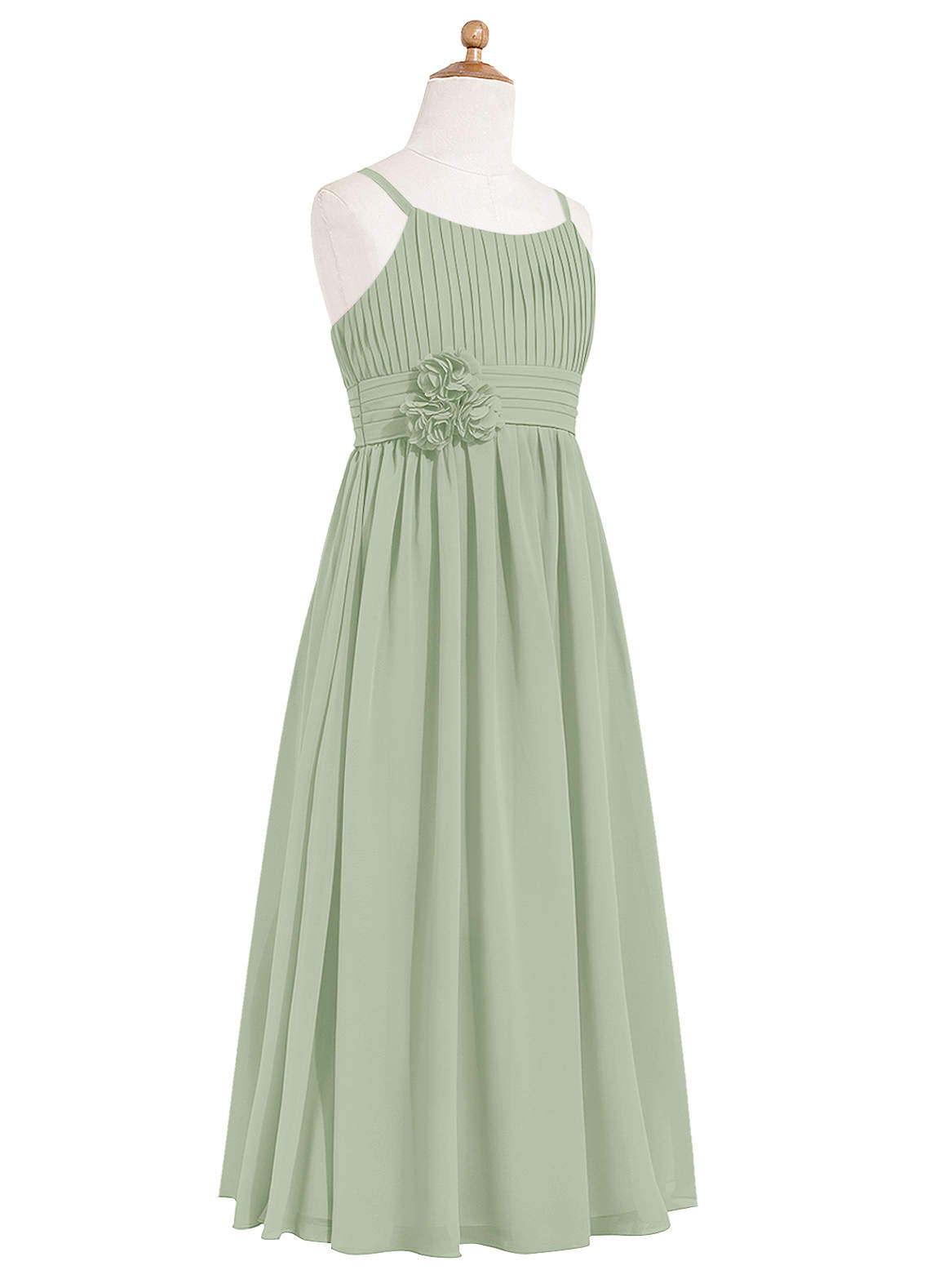 Azazie Astrid Junior Bridesmaid Dress in Dusty Sage | Azazie