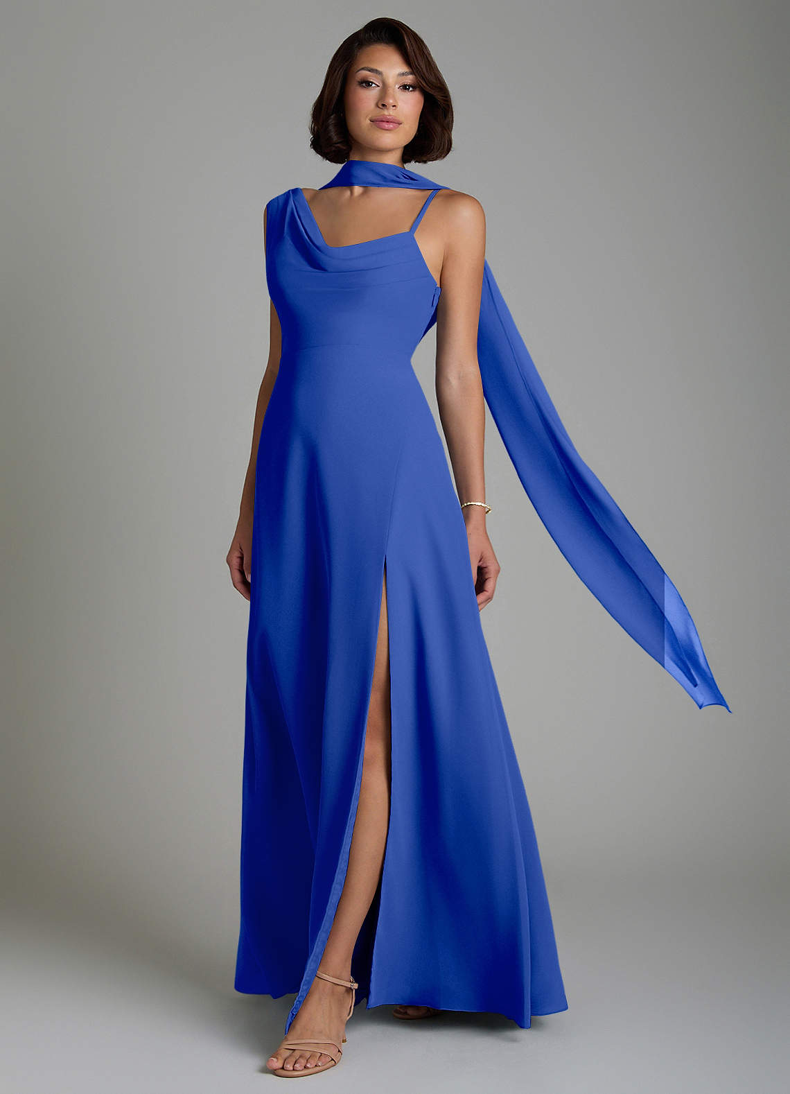 royal blue chiffon bridesmaid dresses Azazie True Waist 66cm midi length dresses XYAYE Strapless Black Quinceanera Color:Navy Blue(Short Girls 150cm-162cm)
