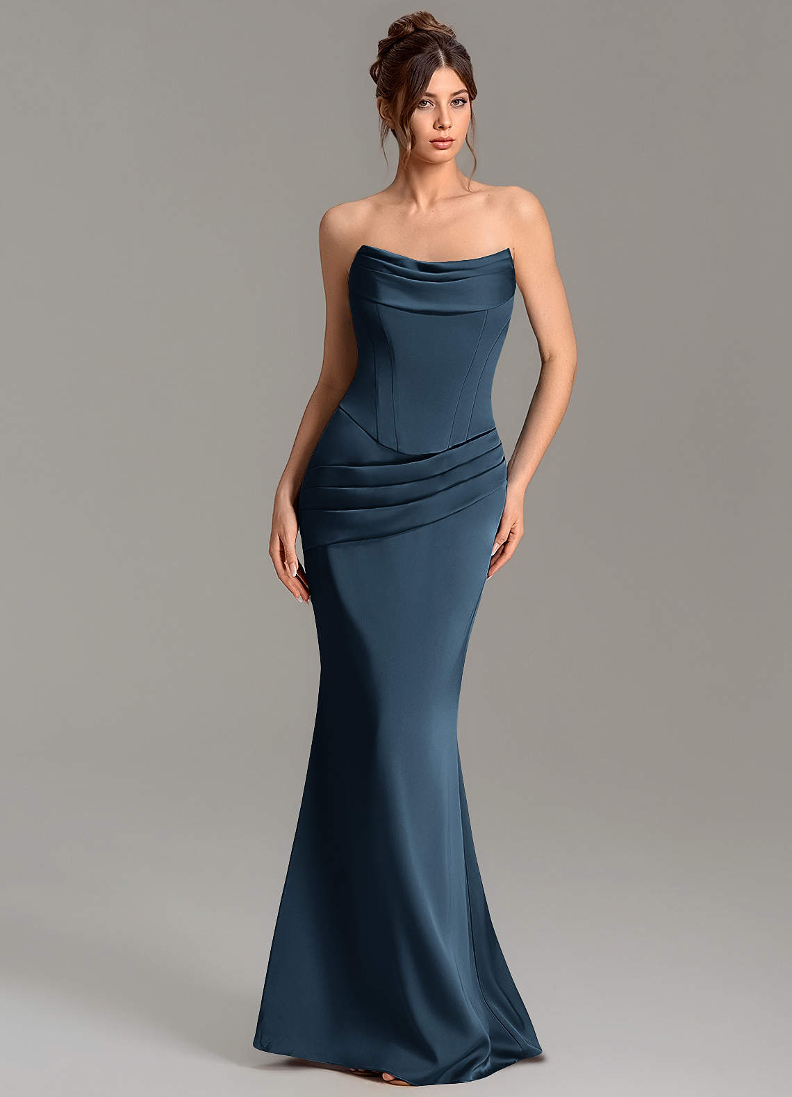 convertible navy bridesmaid dress Azazie Adrienne Light Blue Prom Dresses Sleeve Length_Short Sleeve the options are endless. Size:50R/44W