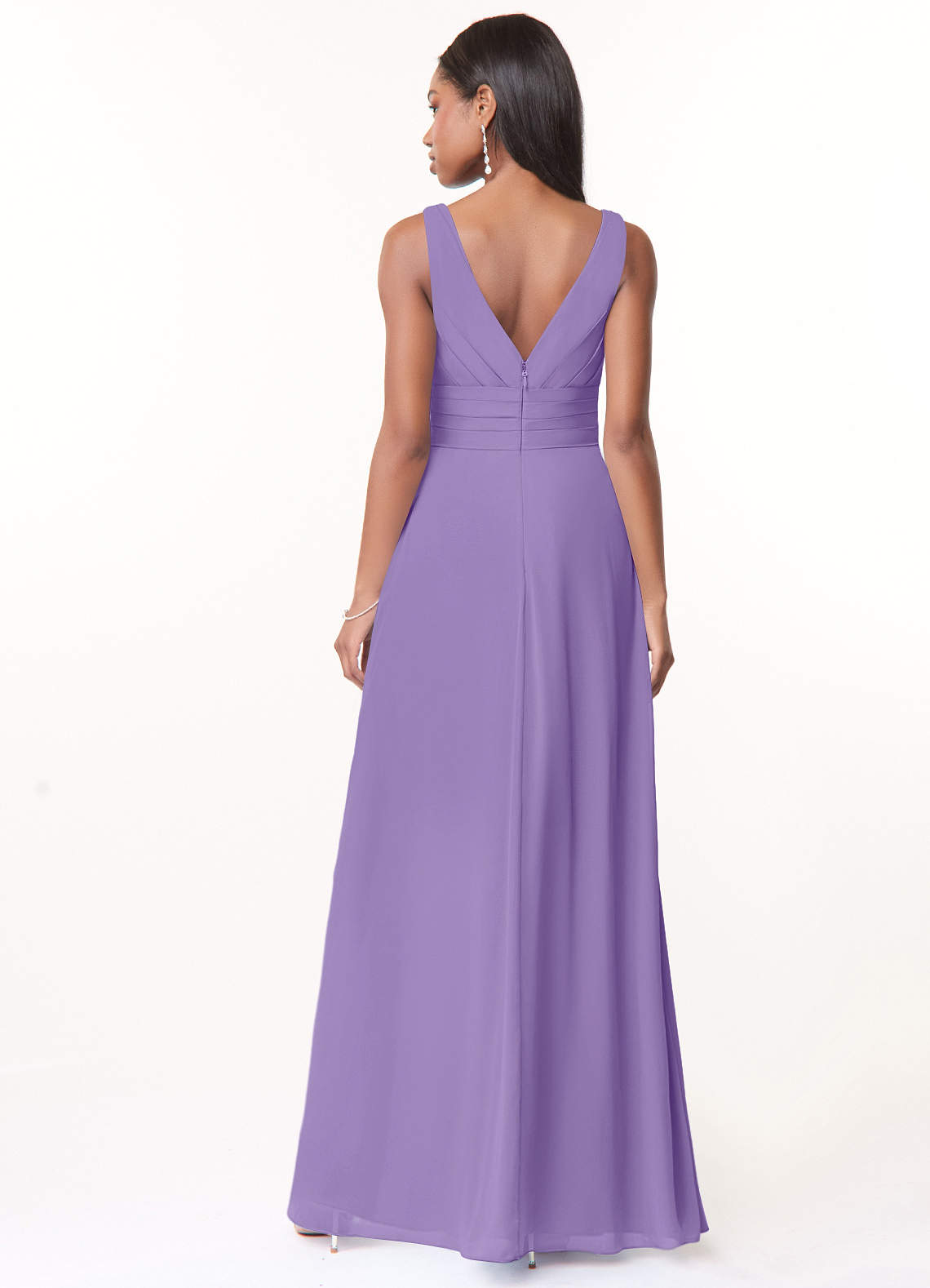 Azazie Julianna Bridesmaid Dresses A-Line Chiffon Floor-Length Dress image1