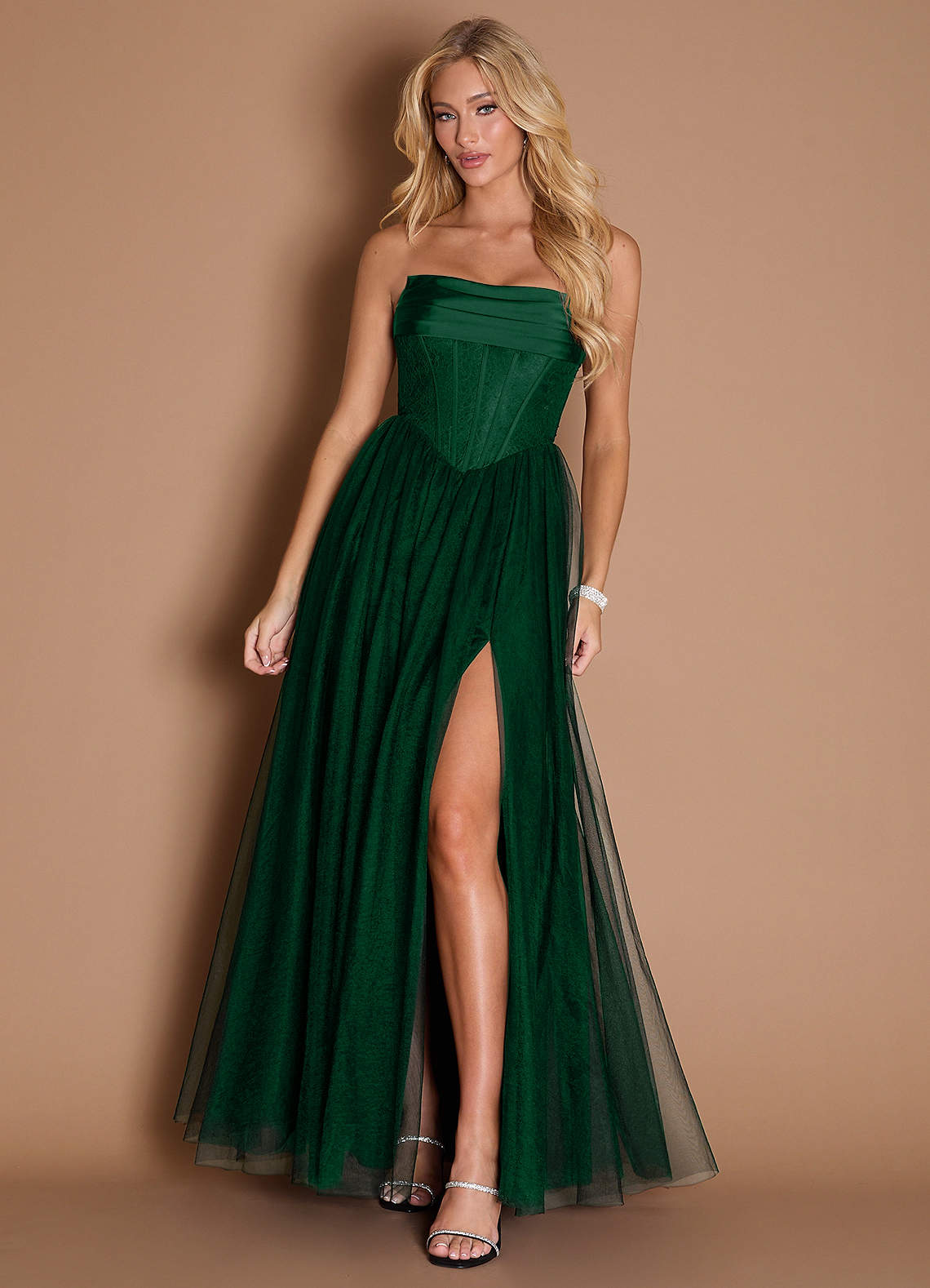 green emerald velvet dress Kenzie Maxi Dress Black main image 1