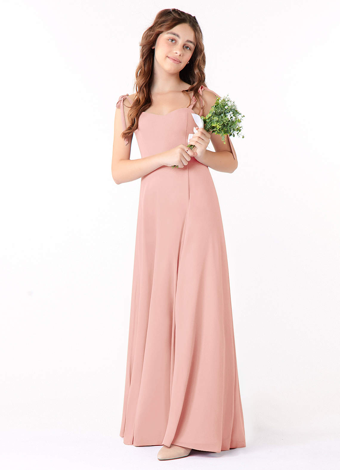 Azazie Rosey Junior Bridesmaid Dress in Rosette | Azazie