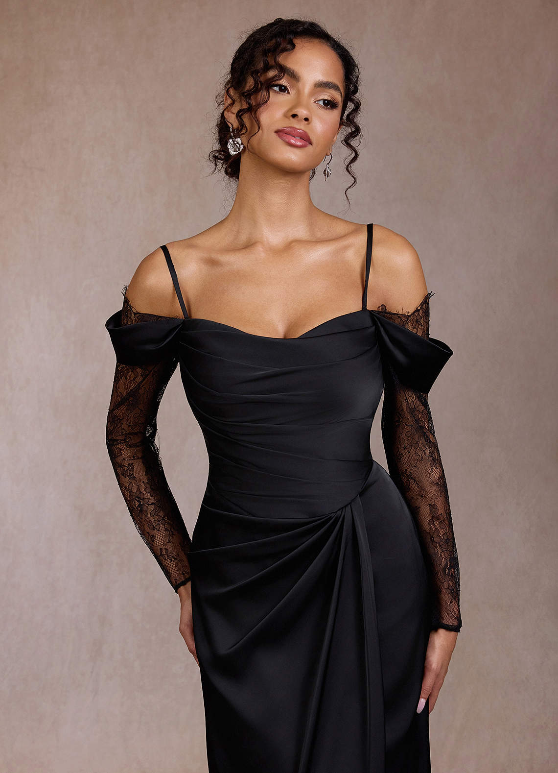 Gizela Black Lace Maxi Dress image4