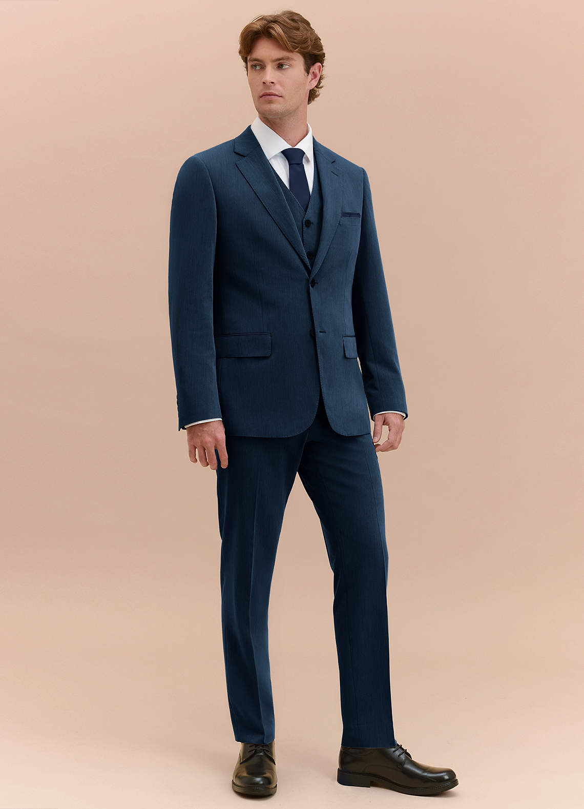 William Dark Navy Comfort Blend 3-piece suit | Suit Sets |Azazie