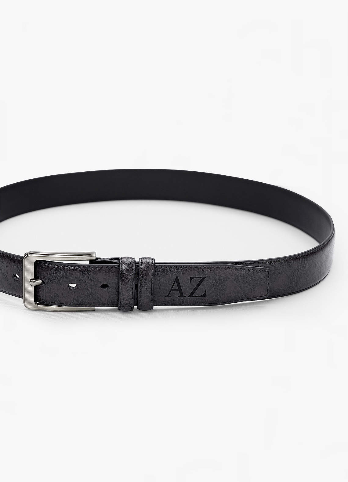 front Personalized Leather Belt