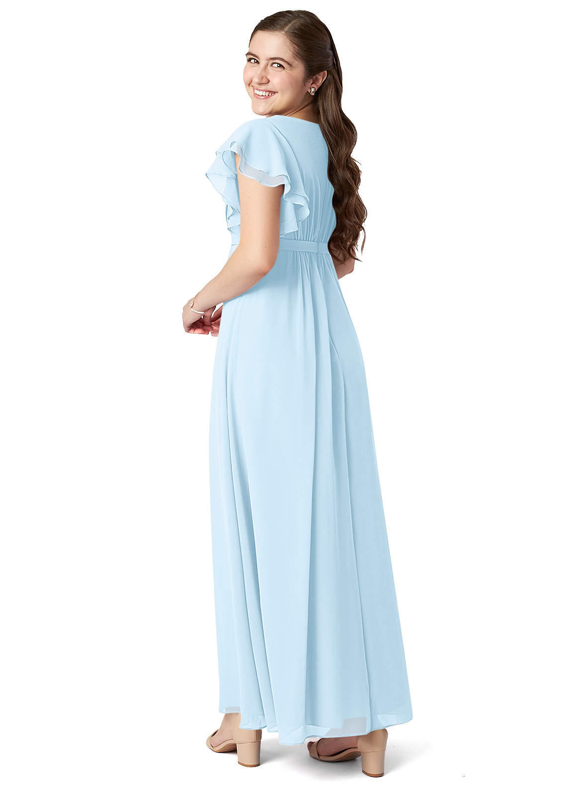 Azazie Daphne Junior Bridesmaid Dress in Sky Blue Azazie CA