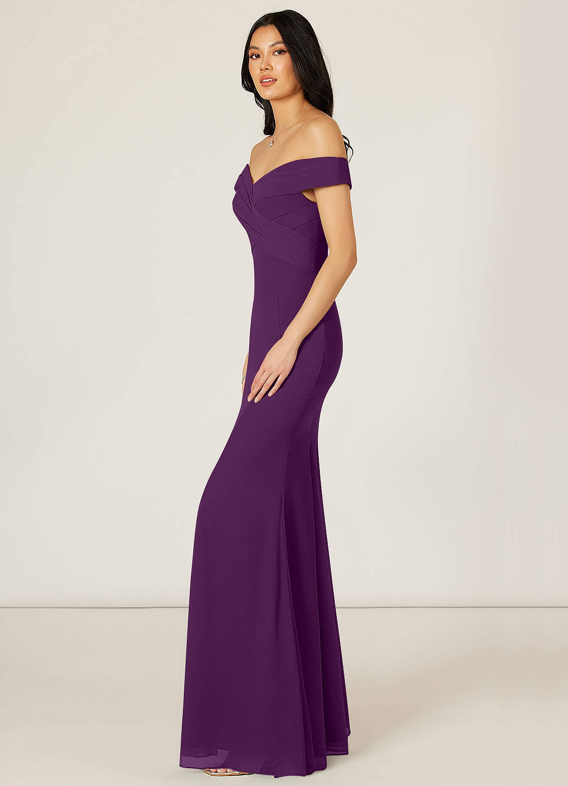 Grape Azazie Lecia Bridesmaid Dresses | Azazie