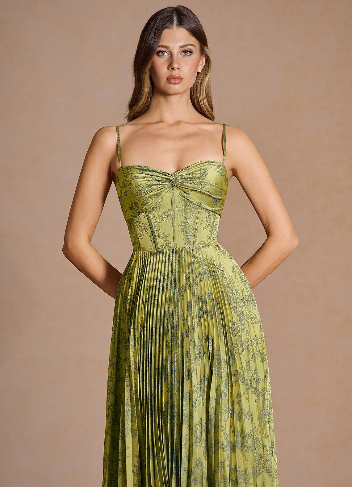 Vestido Verde Militar Armada Largo Vesper image4