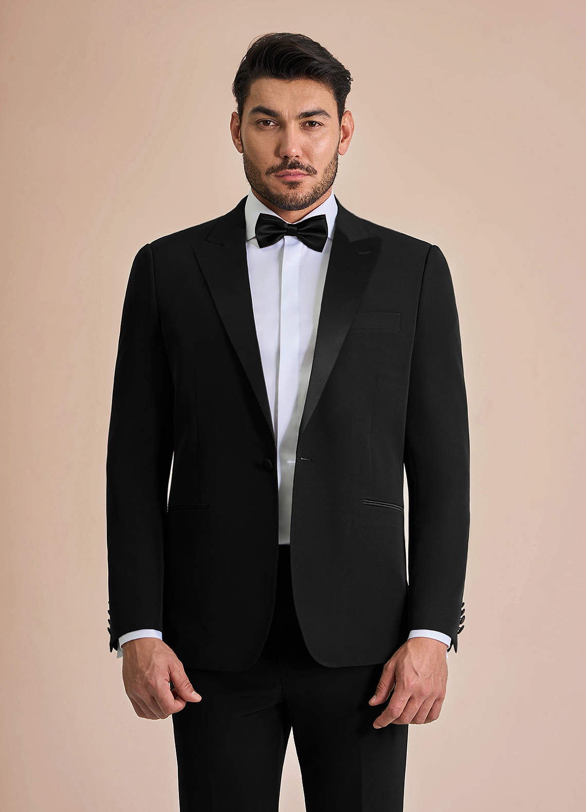 front Hudson Negro Chaqueta de esmoquin con solapa de pico