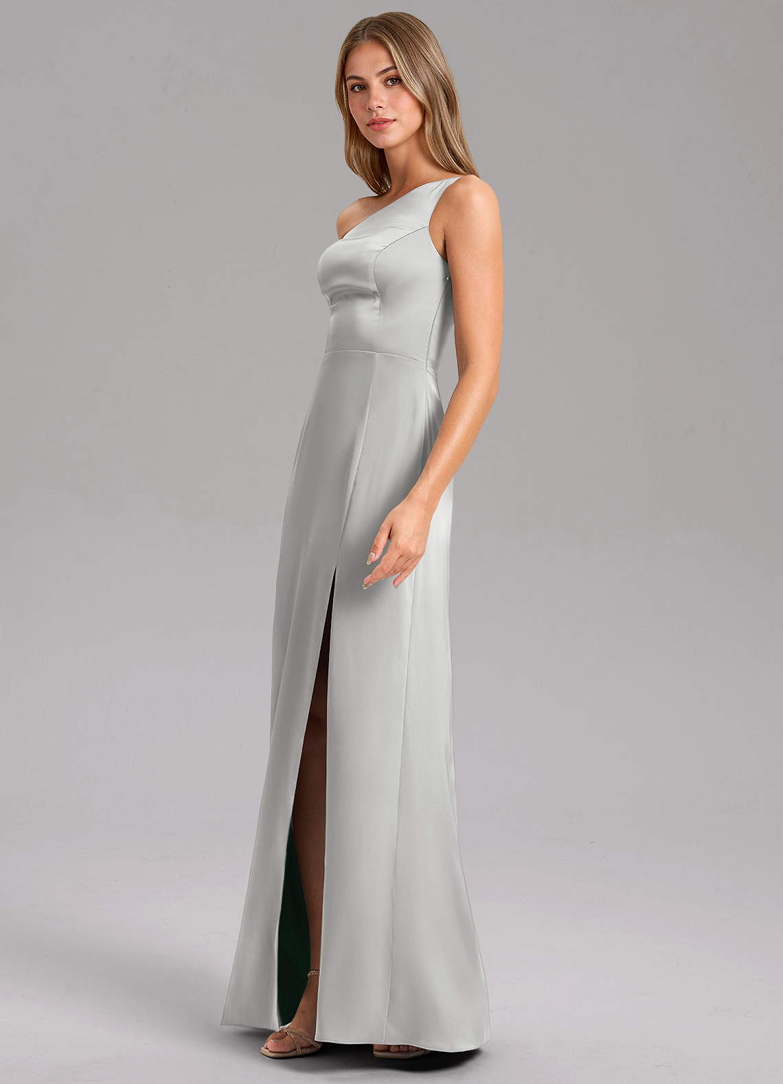 azazie silver bridesmaid dress Azazie Latrice