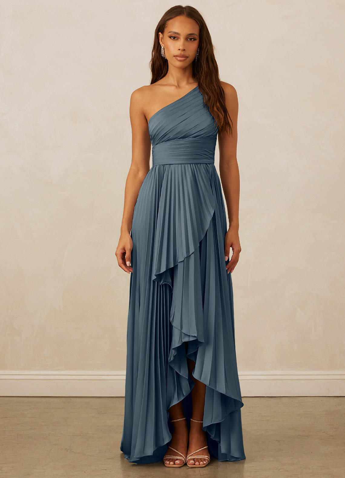 Christian Siriano Bridal for Azazie 1008 Brautjungfernkleider A-Linie One-Shoulder Stretch-Satin Kleid Zwielichtviolett image1