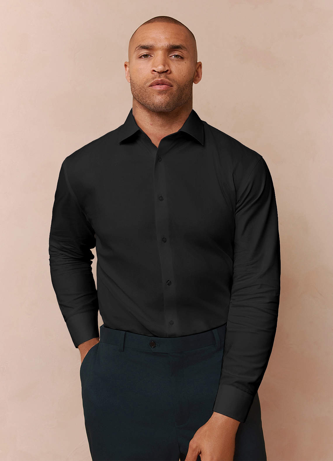 best black dress shirt DS100 Black Non Iron Dress Shirt 16.5 2/3