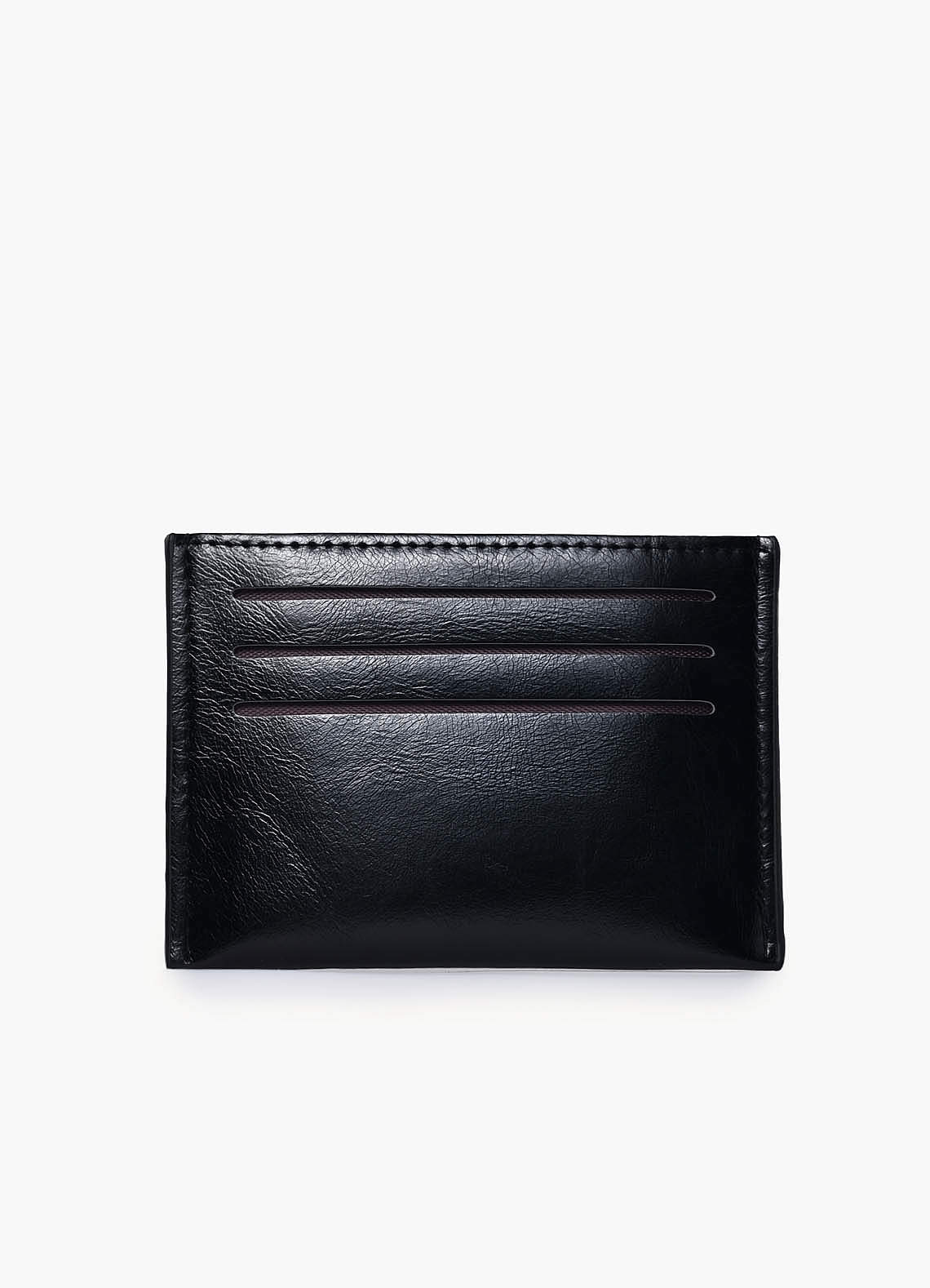 front Men's Slim Leather Card Holder Wallet