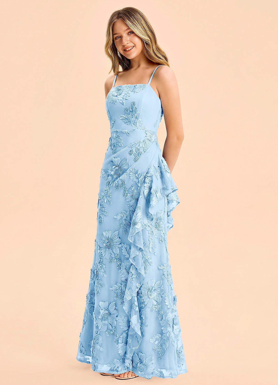front Azazie Lyla Junior Formal Dress