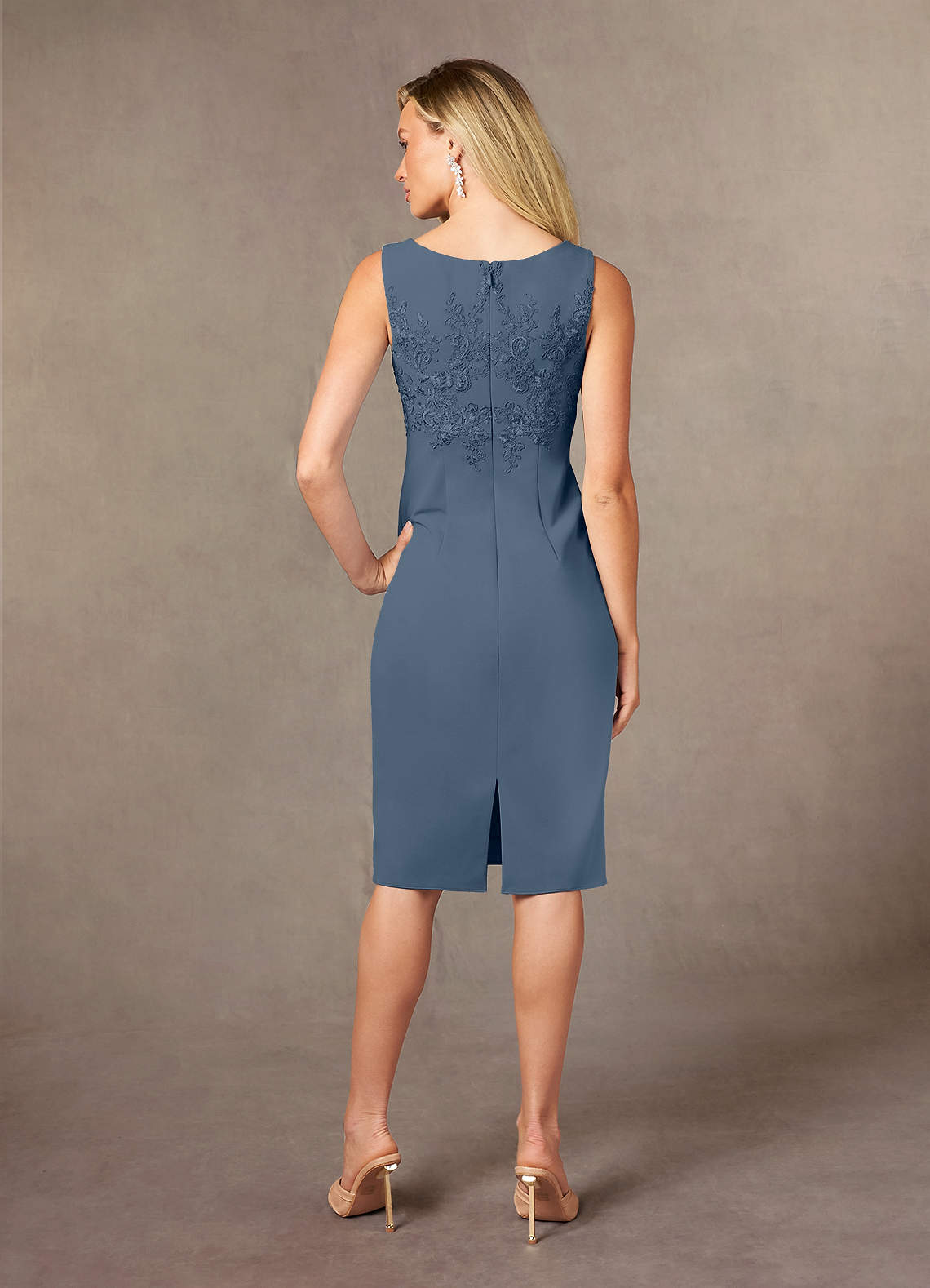 Azazie Ryne Mother of the Bride Dresses Twilight Sheath Lace Dress image1