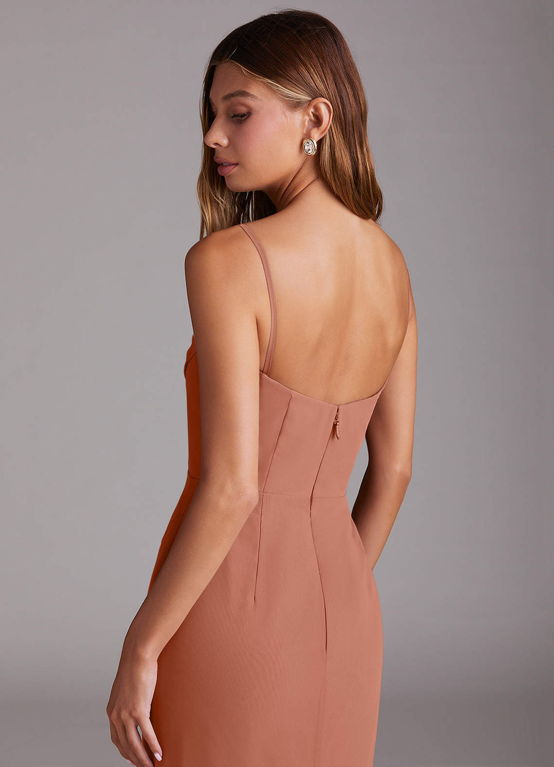 Azazie Saige Bridesmaid Dresses MAI TAI A-Line Off the Shoulder Chiffon Convertible Dress image8