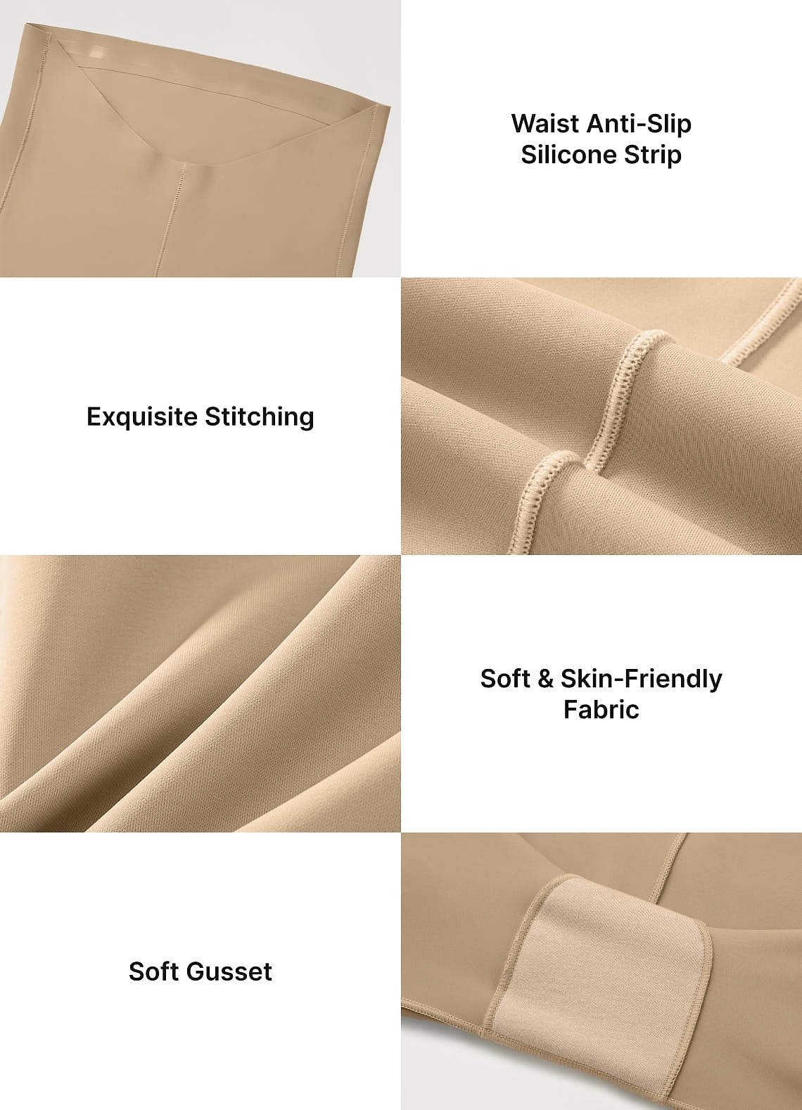front Buttery-Soft Seamless High-Waist Tummy-Control Shapewear Shorts (Low-Cut Back)
