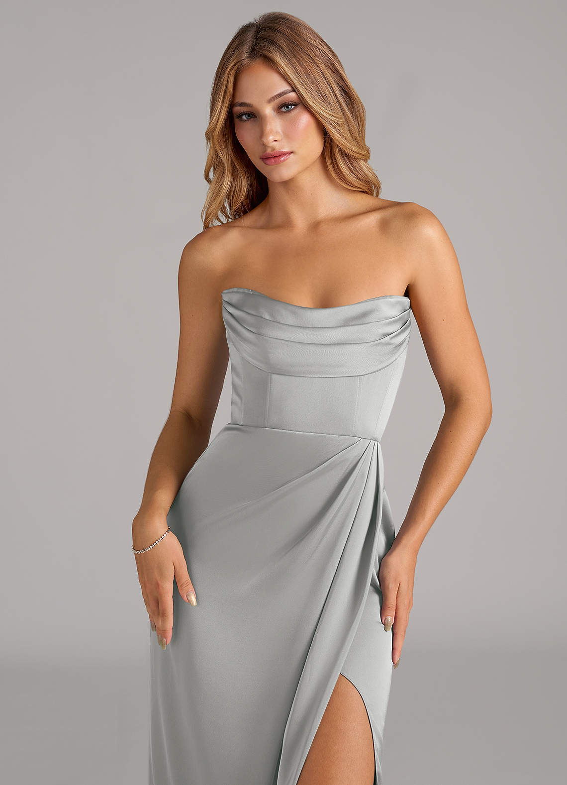 Azazie Johana Silver Bridesmaid Dresses | Azazie