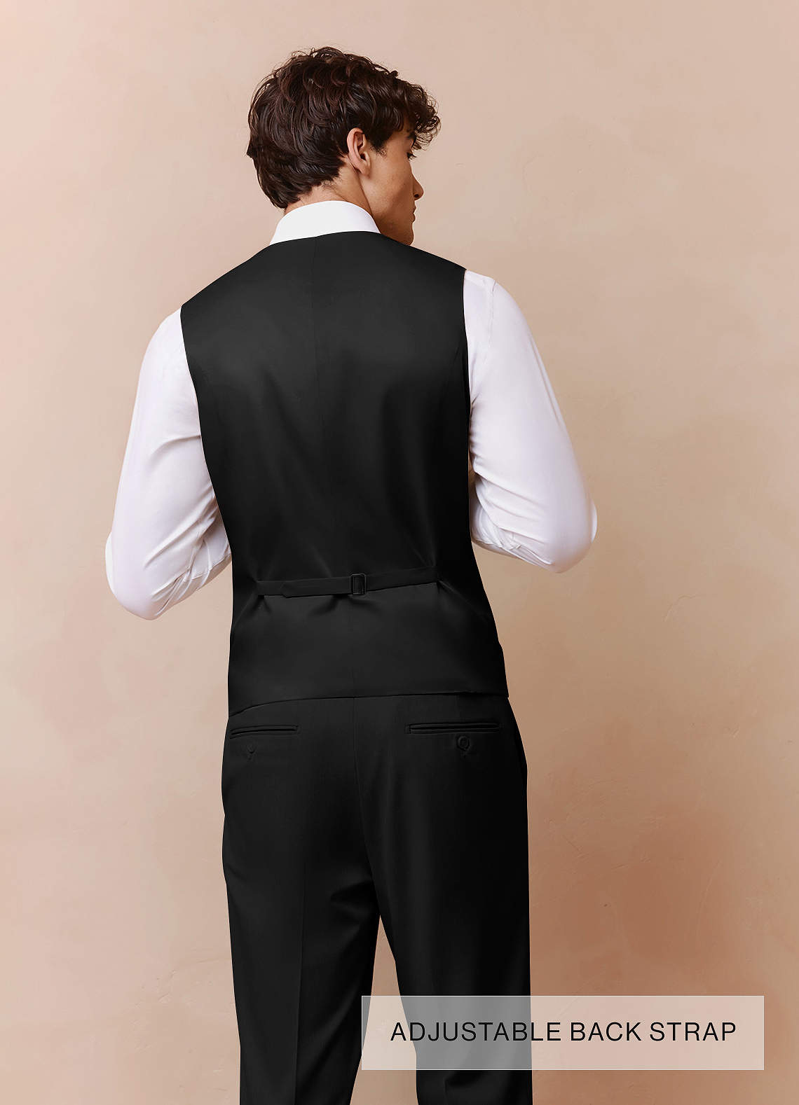 front Savile Black Wool Blend 3-Piece Suit