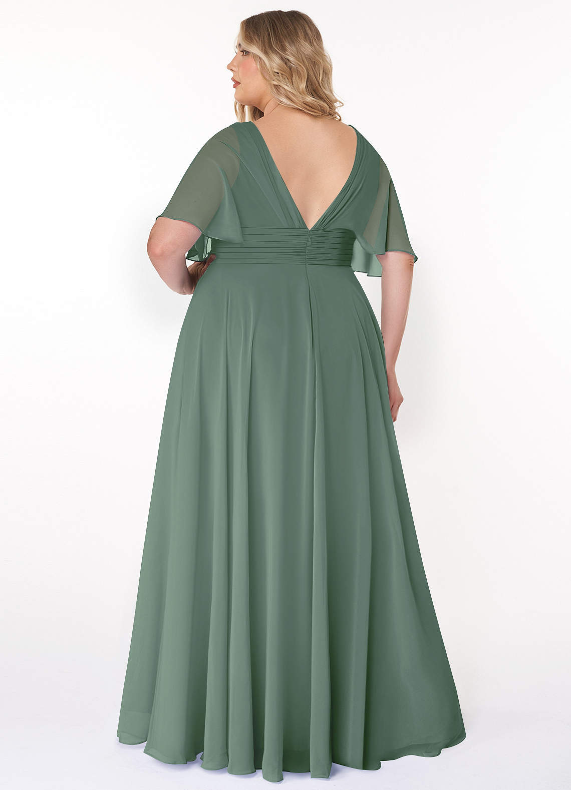 pamela scott bridesmaid dresses Azazie Plus Size A-Line V-Neck Floor-Length Chiffon Elevate your bridal party details:beading Zapaka Women Sparkly Black Size:36F