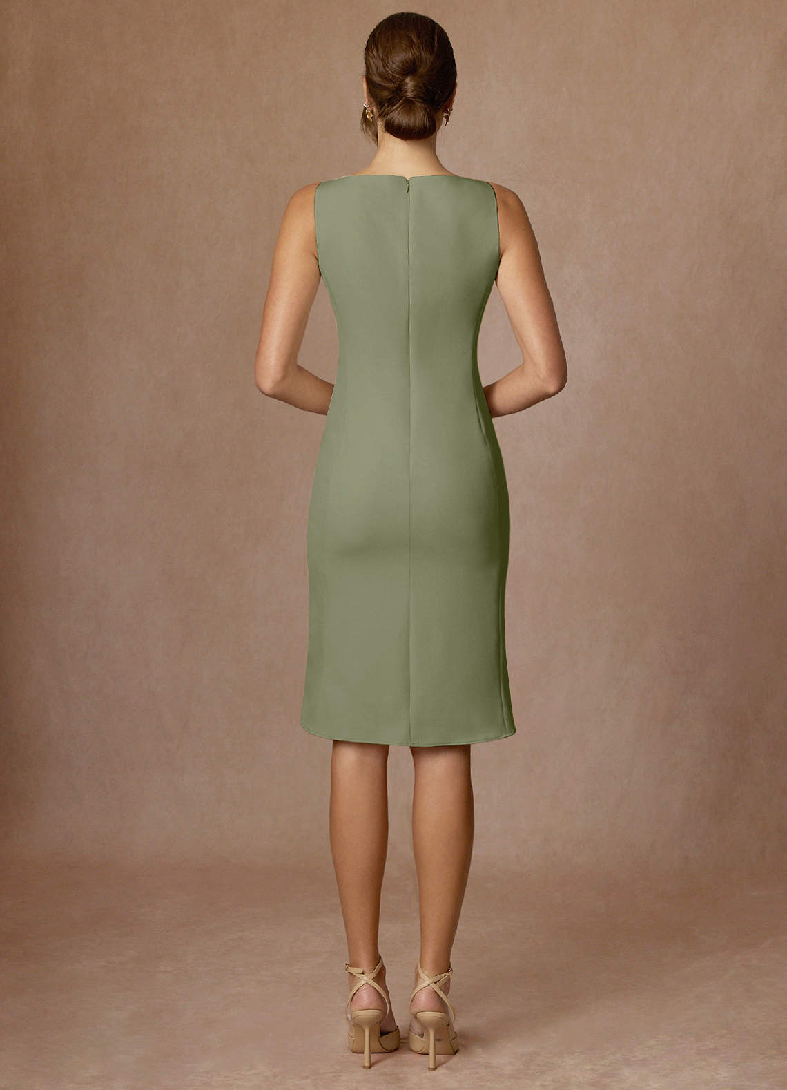 front Kennedy Pistachio Structured Stretch Dress