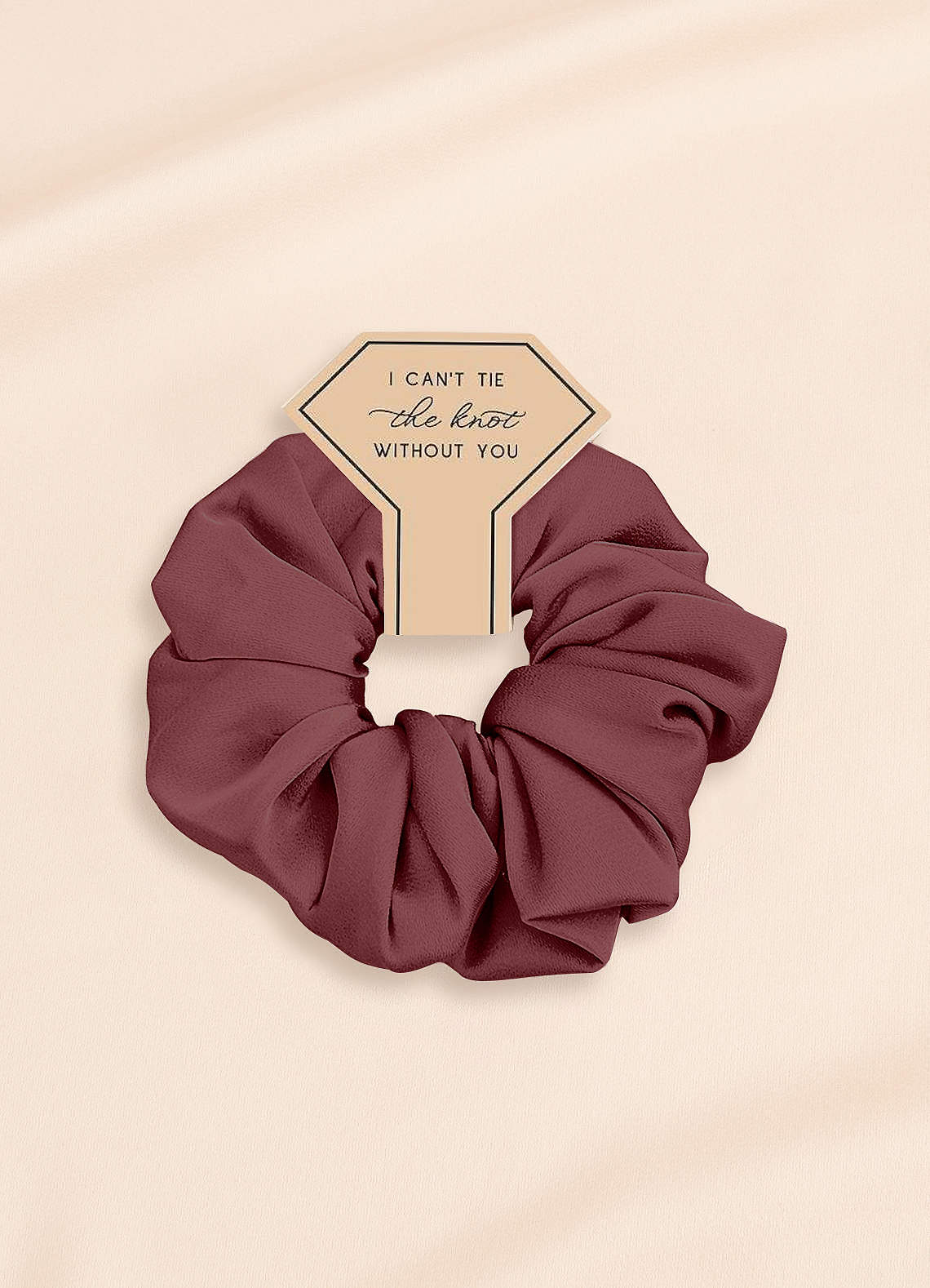 front Six-Piece Bridesmaid Stretch Satin Over Size Scrunchie Set