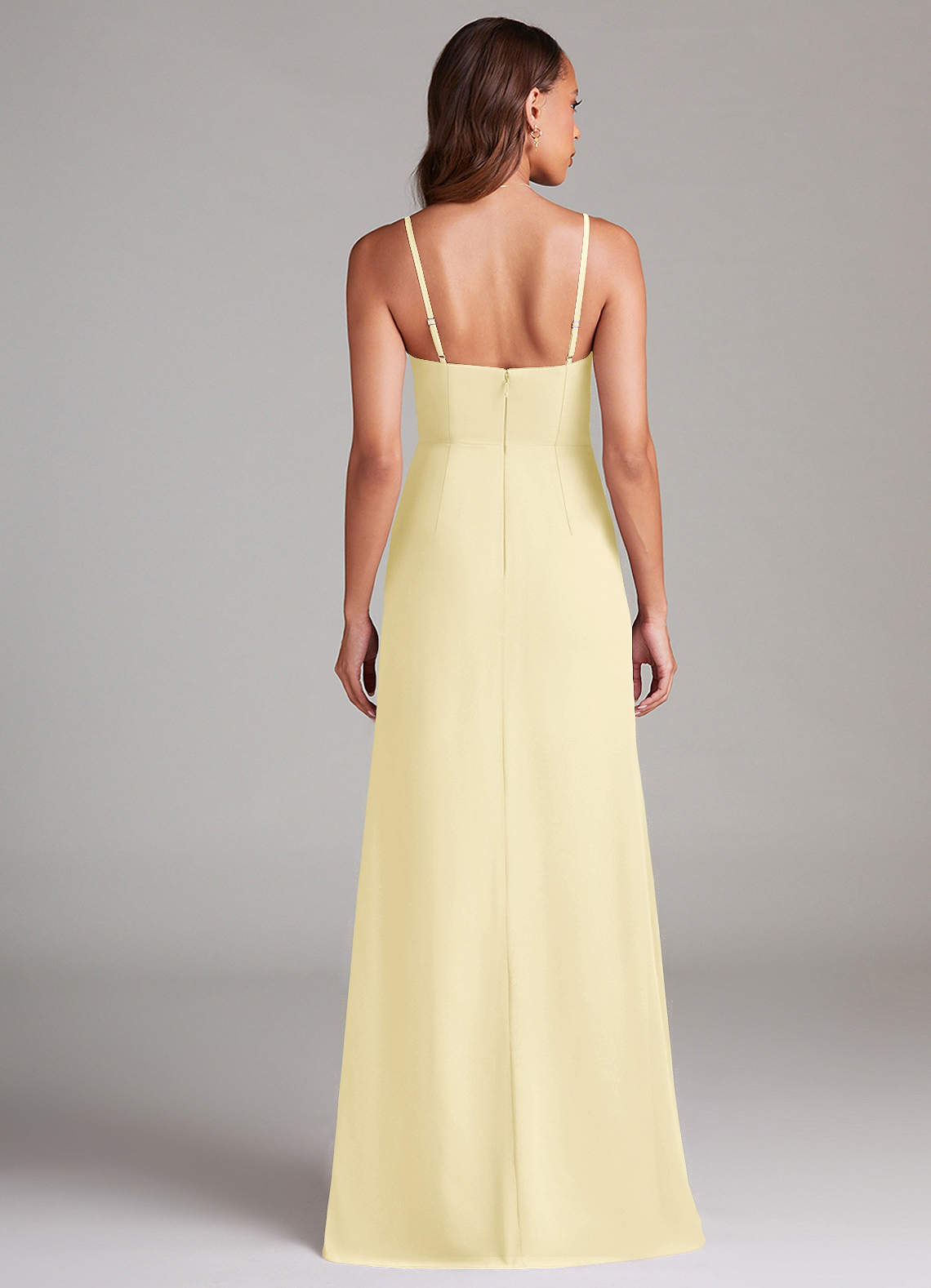 Azazie Maci Klänningar att prova hemma Klä av Tubklänning i Chiffong Plisserad Svart image6