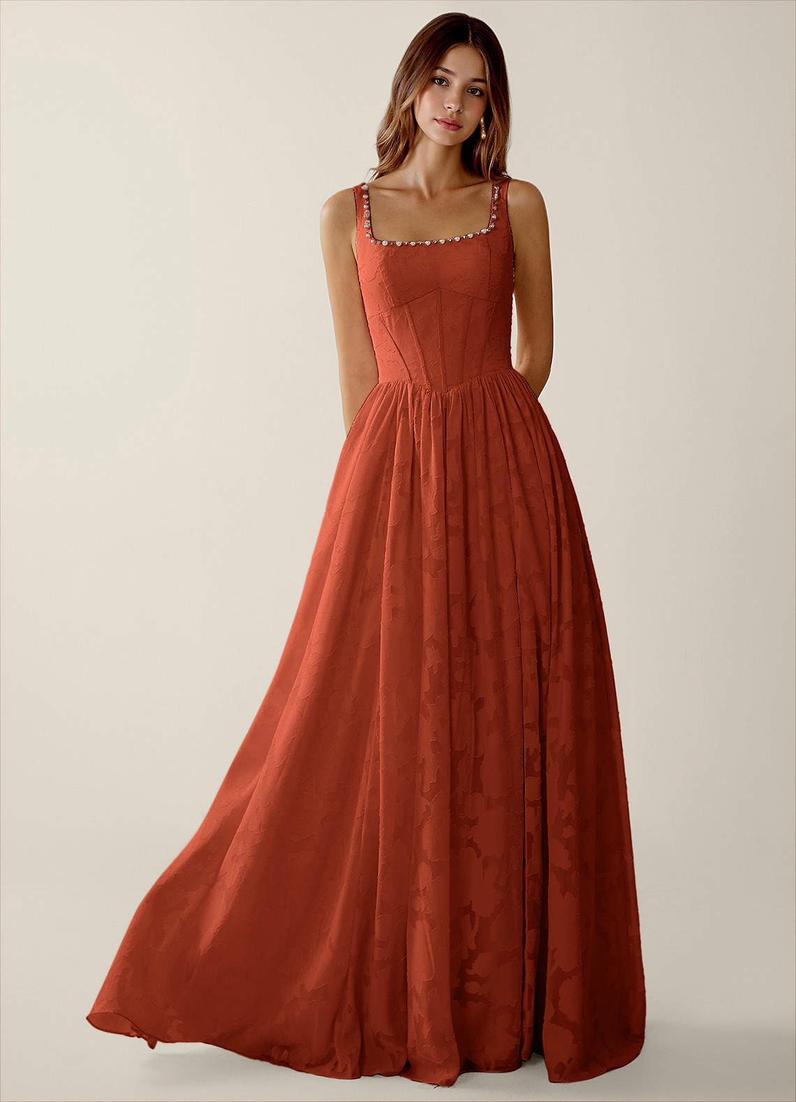 Megan Auburn A-line Summer Dress