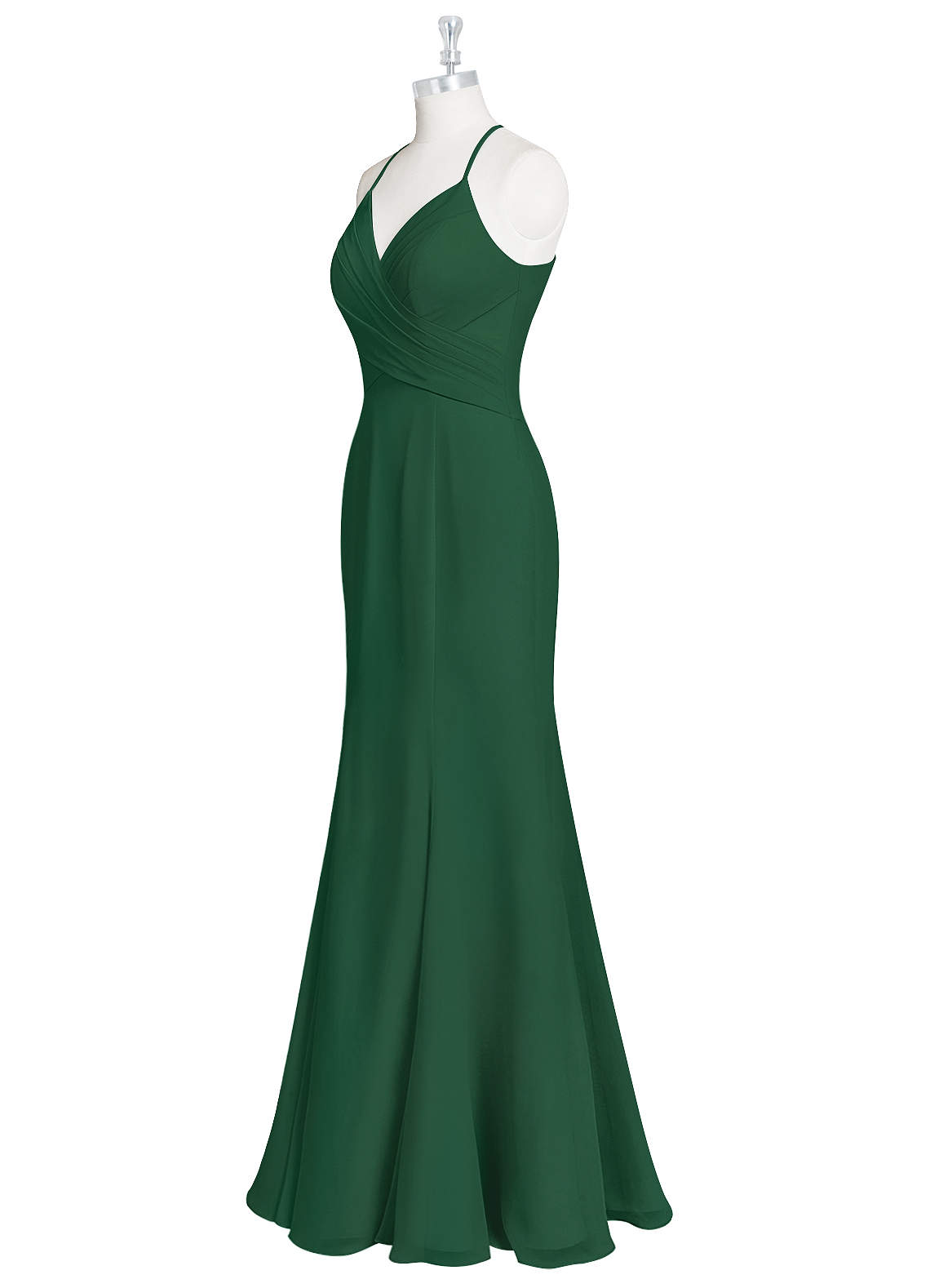 Azazie Carolina Ready to Ship Dark Green Chiffon Bridesmaid Dresses | Azazie