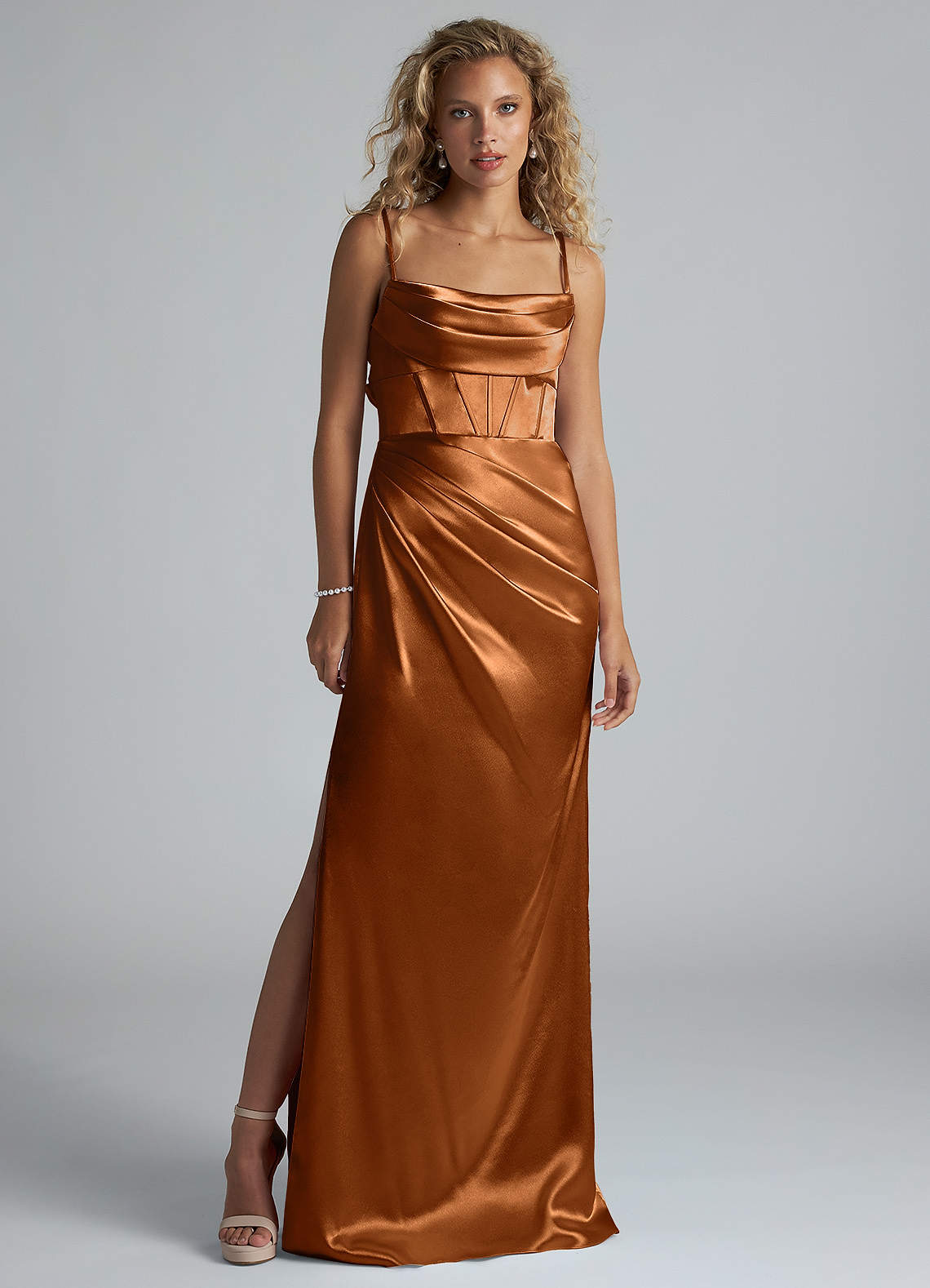 Copper Azazie Mai Bridesmaid Dresses | Azazie
