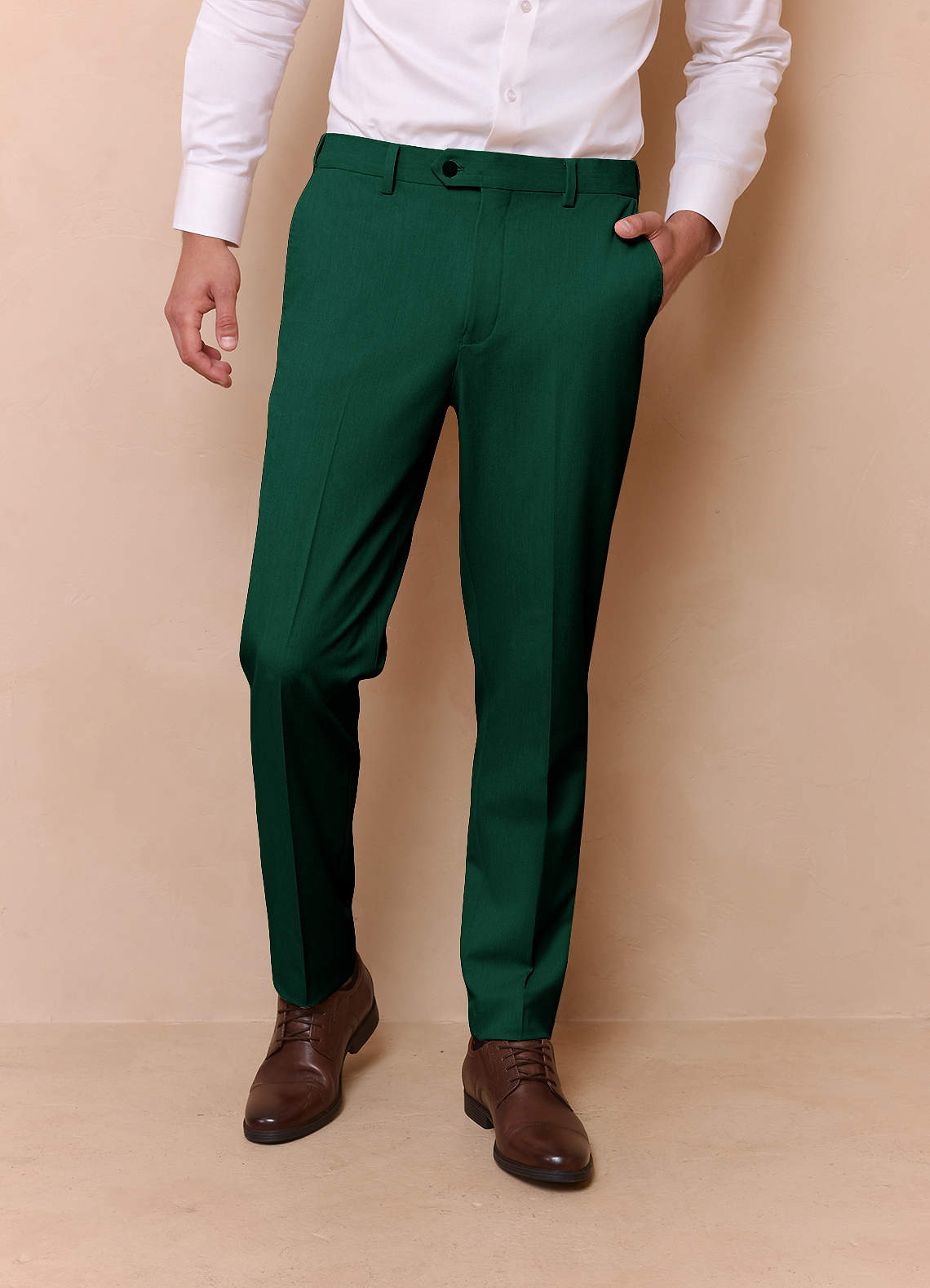 front James Emerald Structured Stretch Dress Pants