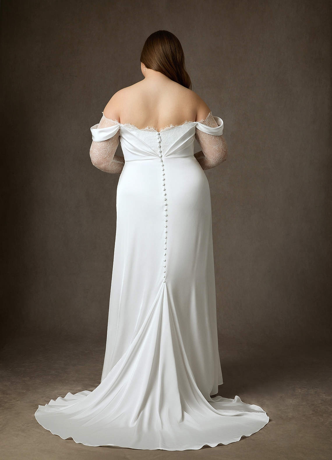 Azazie Alexa Wedding Dresses Diamond White A-Line Sweetheart Neckline Lace Dress image11