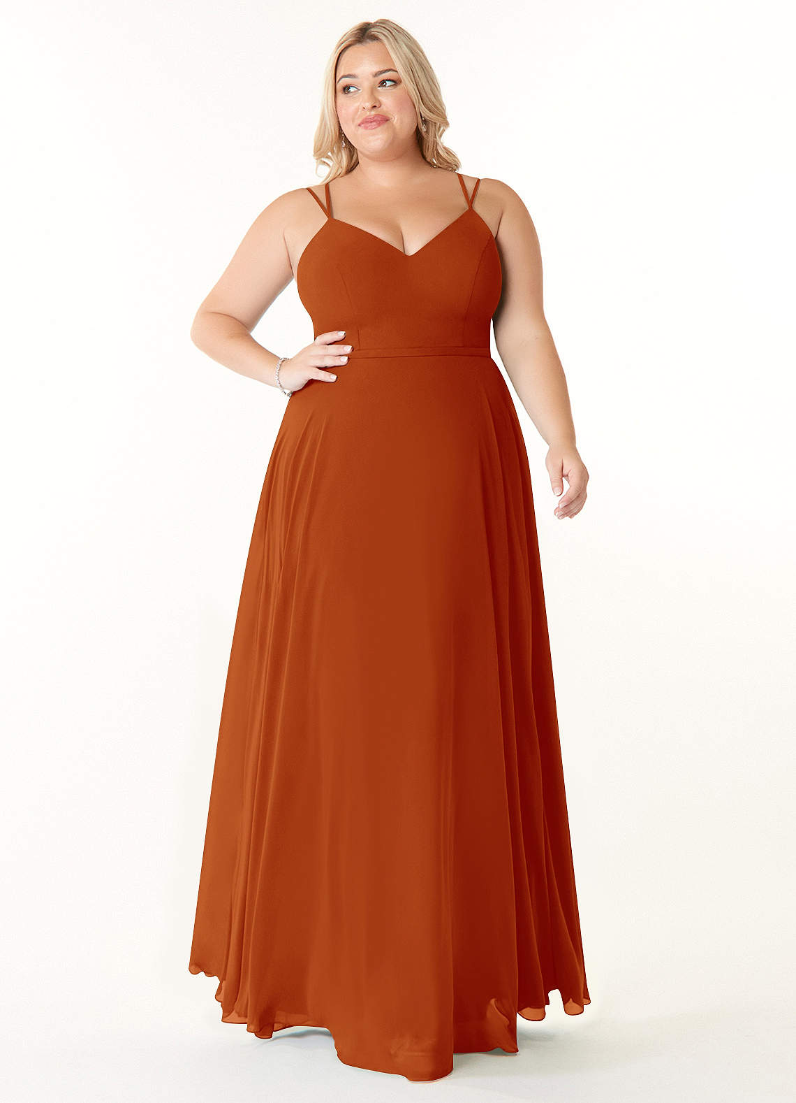 Azazie Janine Paprika Chiffon Bridesmaid Dresses | Azazie Azazie Janine Paprika Chiffon Bridesmaid Dresses | Azazie