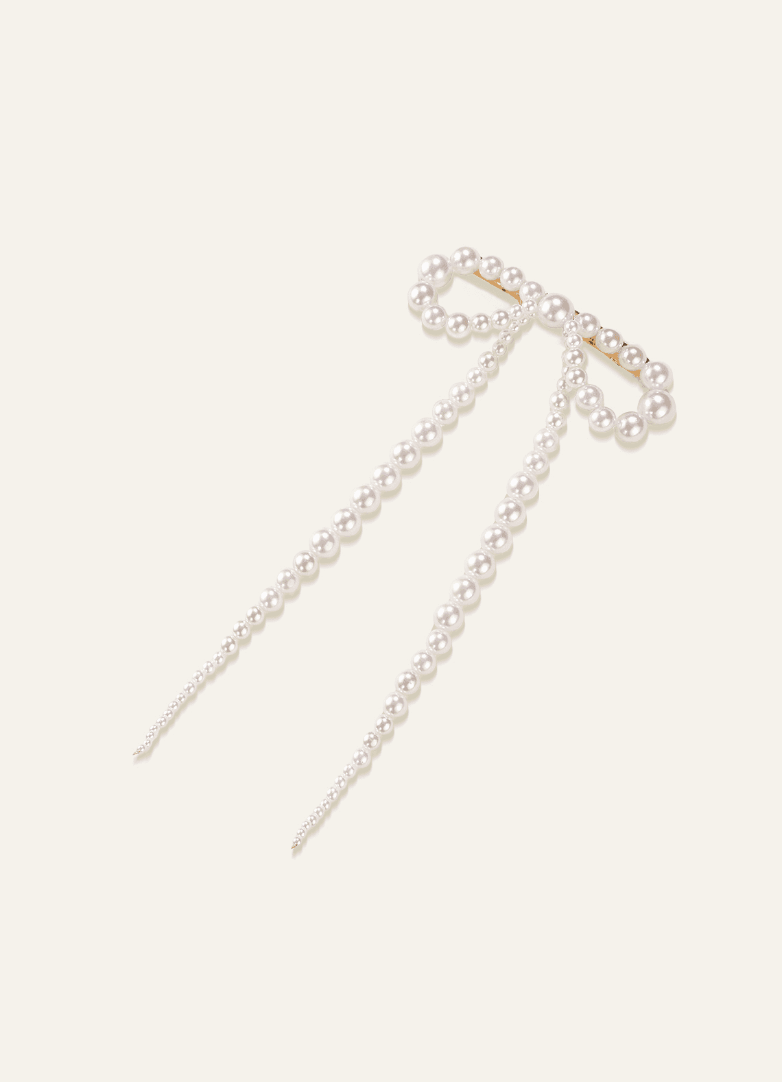 front Pasador con lazo de perlas