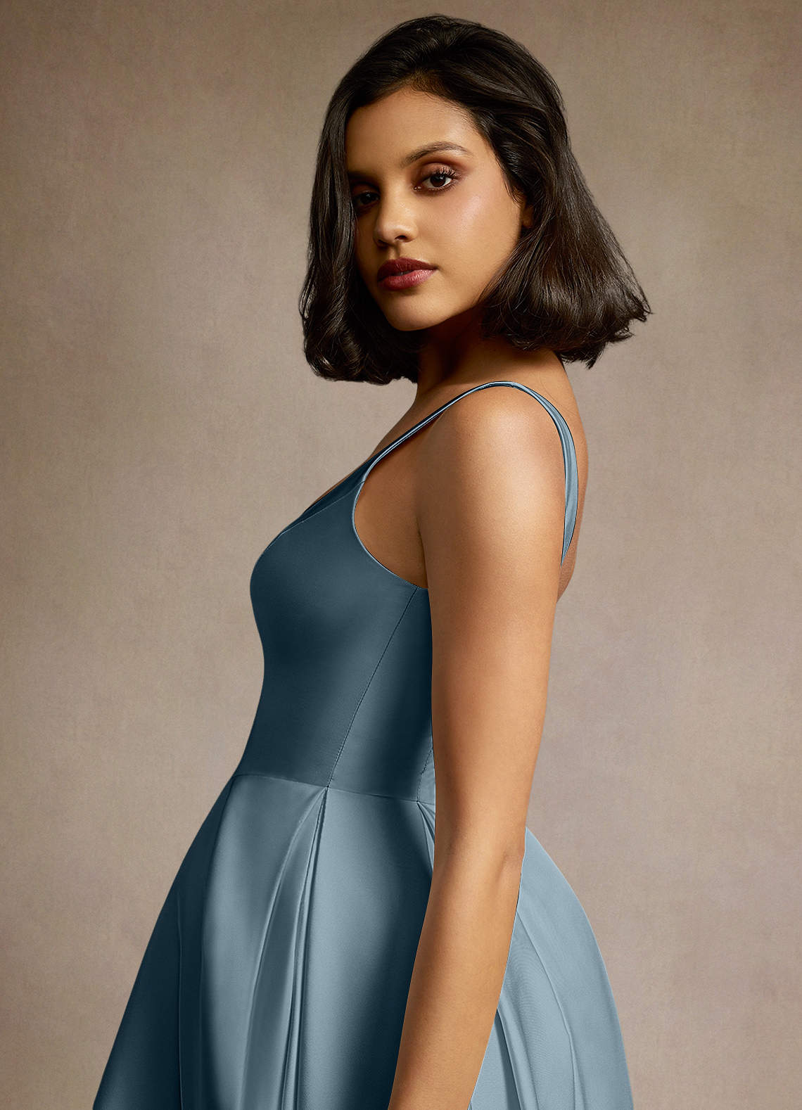 Olivia Powder Blue Pleated Midi Dress image3