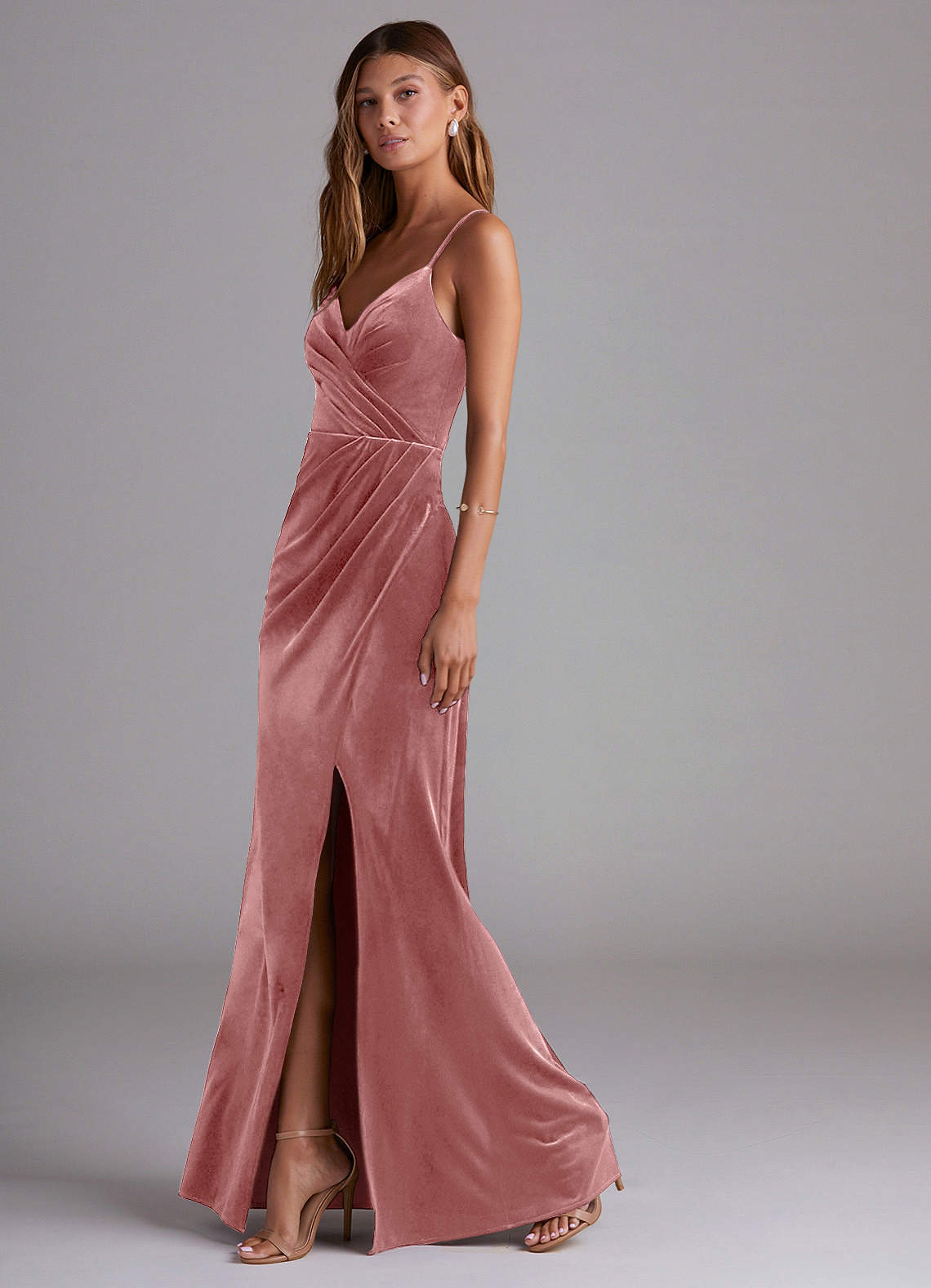 Azazie Maci Ready to Ship Dusty Rose Velvet Bridesmaid Dresses | Azazie Azazie Maci Ready to Ship Dusty Rose Velvet Bridesmaid Dresses | Azazie