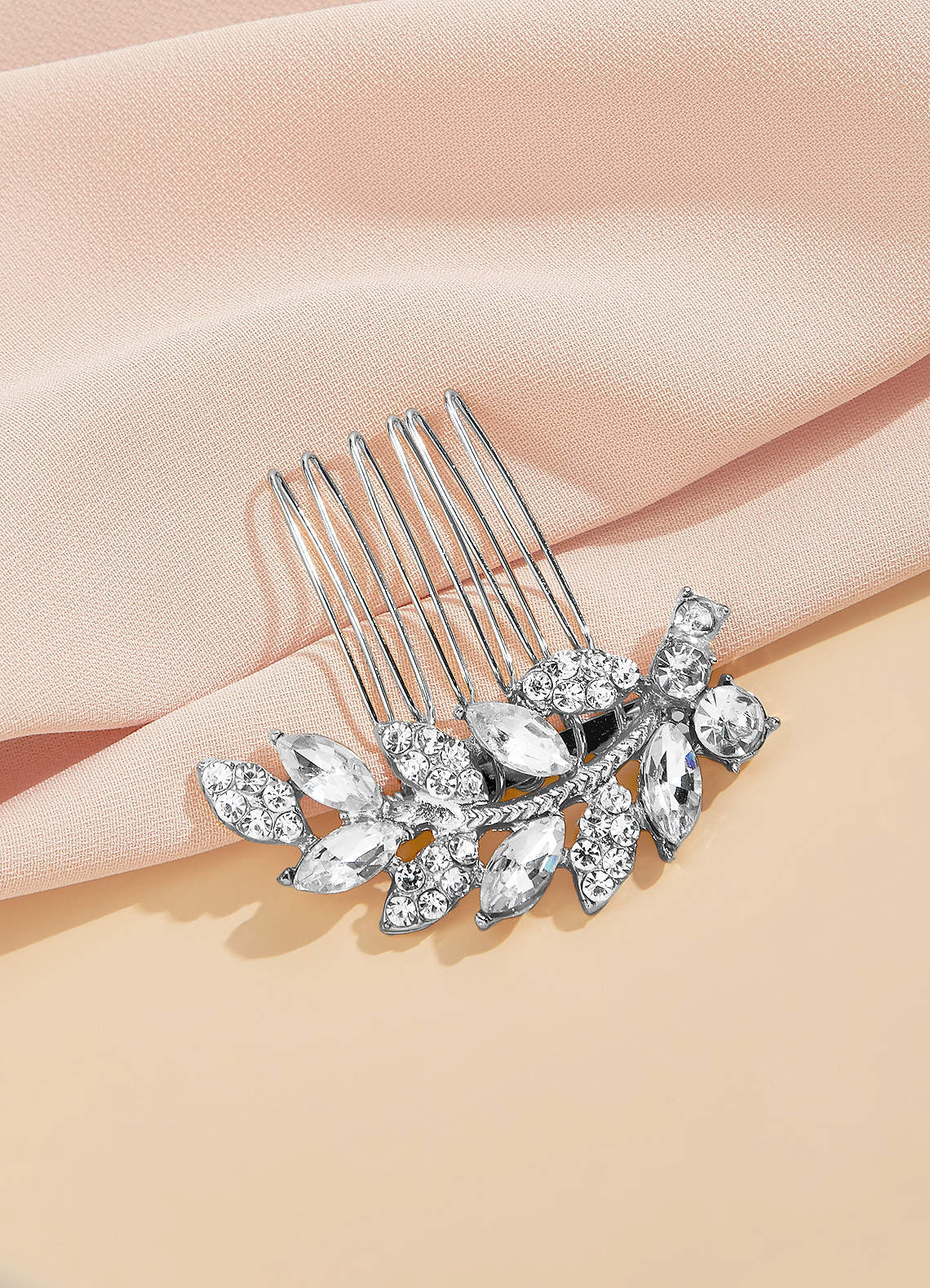 front Peigne à cheveux en alliage de strass