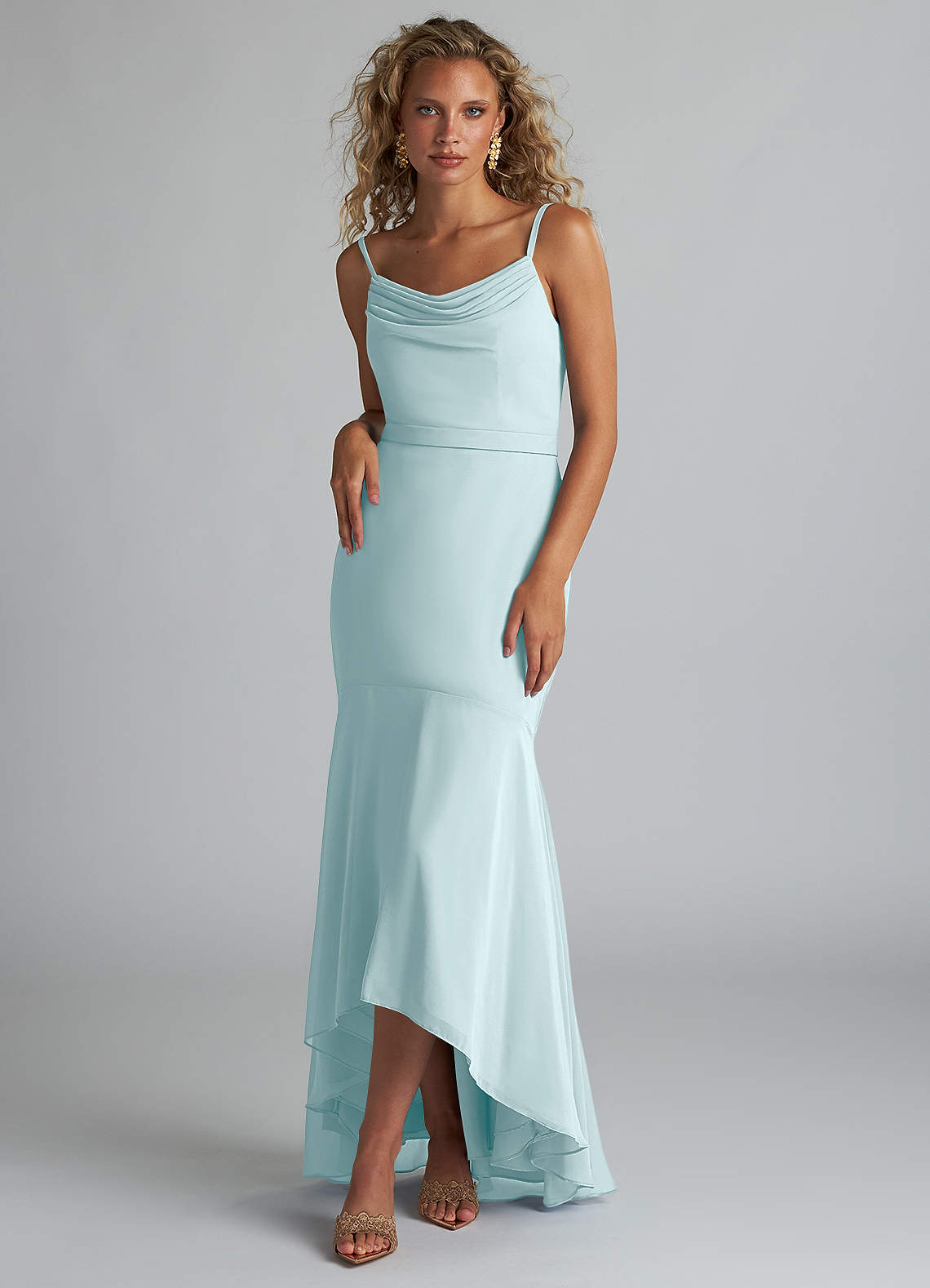 Azazie Summer Jurken voor thuis passen Jurk van Chiffon met Zeemeermin Schop cowl Amethist image1