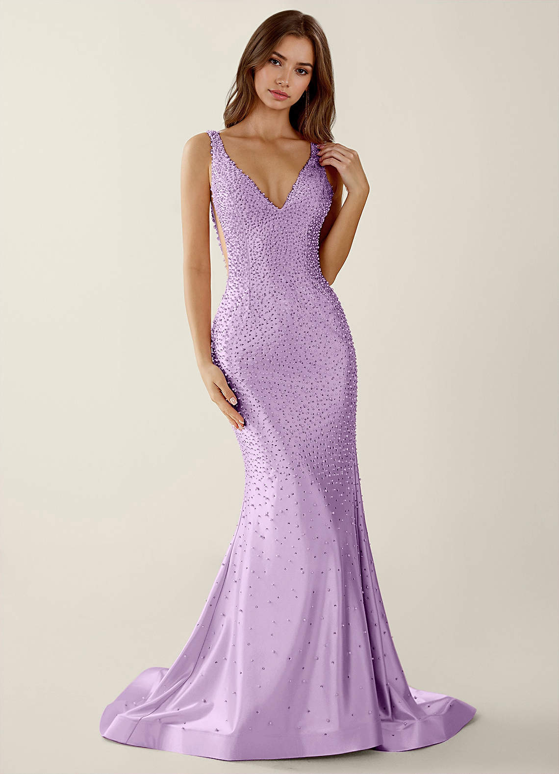 wisteria prom dress Azazie 2026 Beading Open Back Mermaid Prom Dress Wisteria Gown
