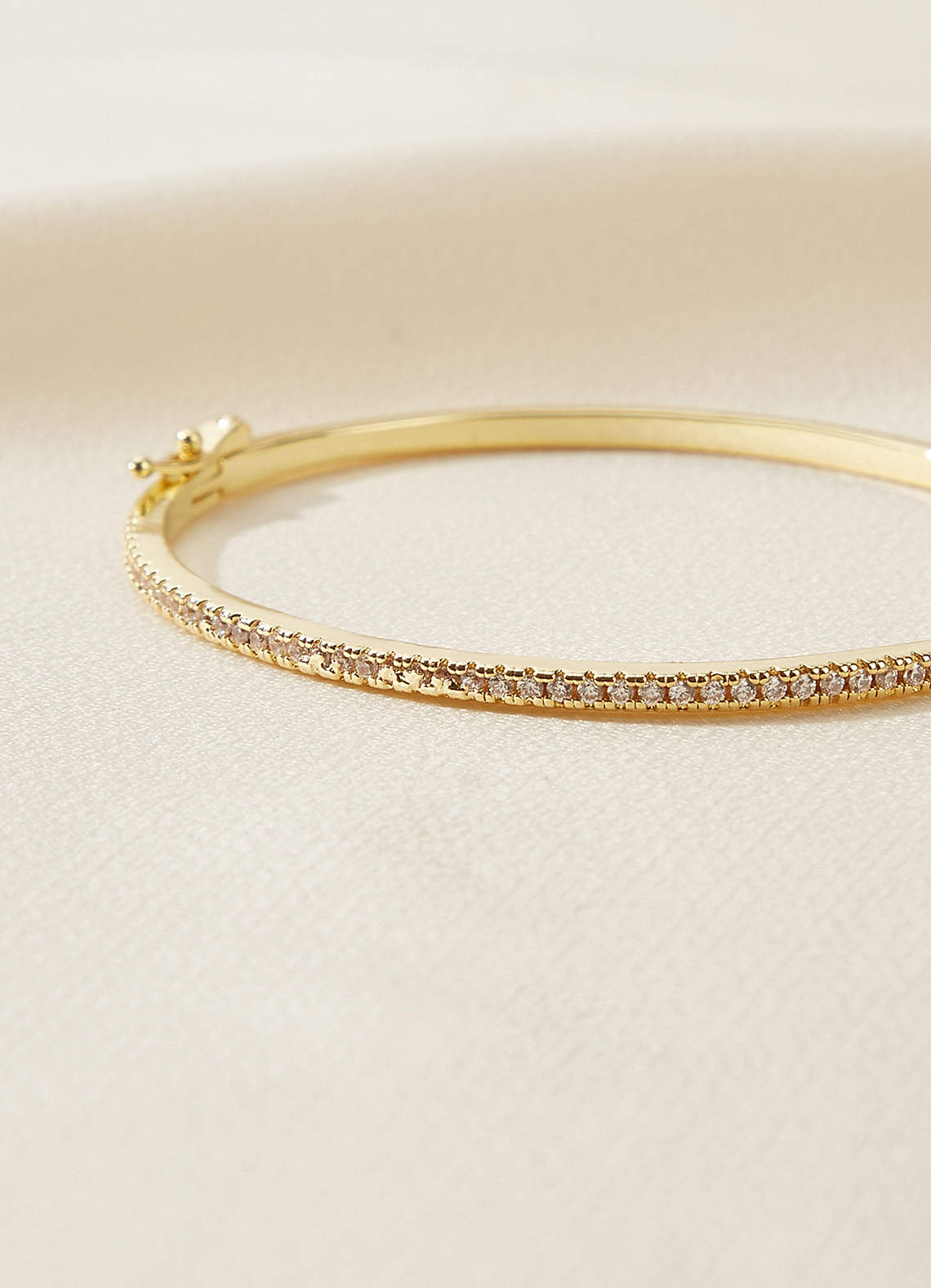 front Thin Rhinestone Bangle