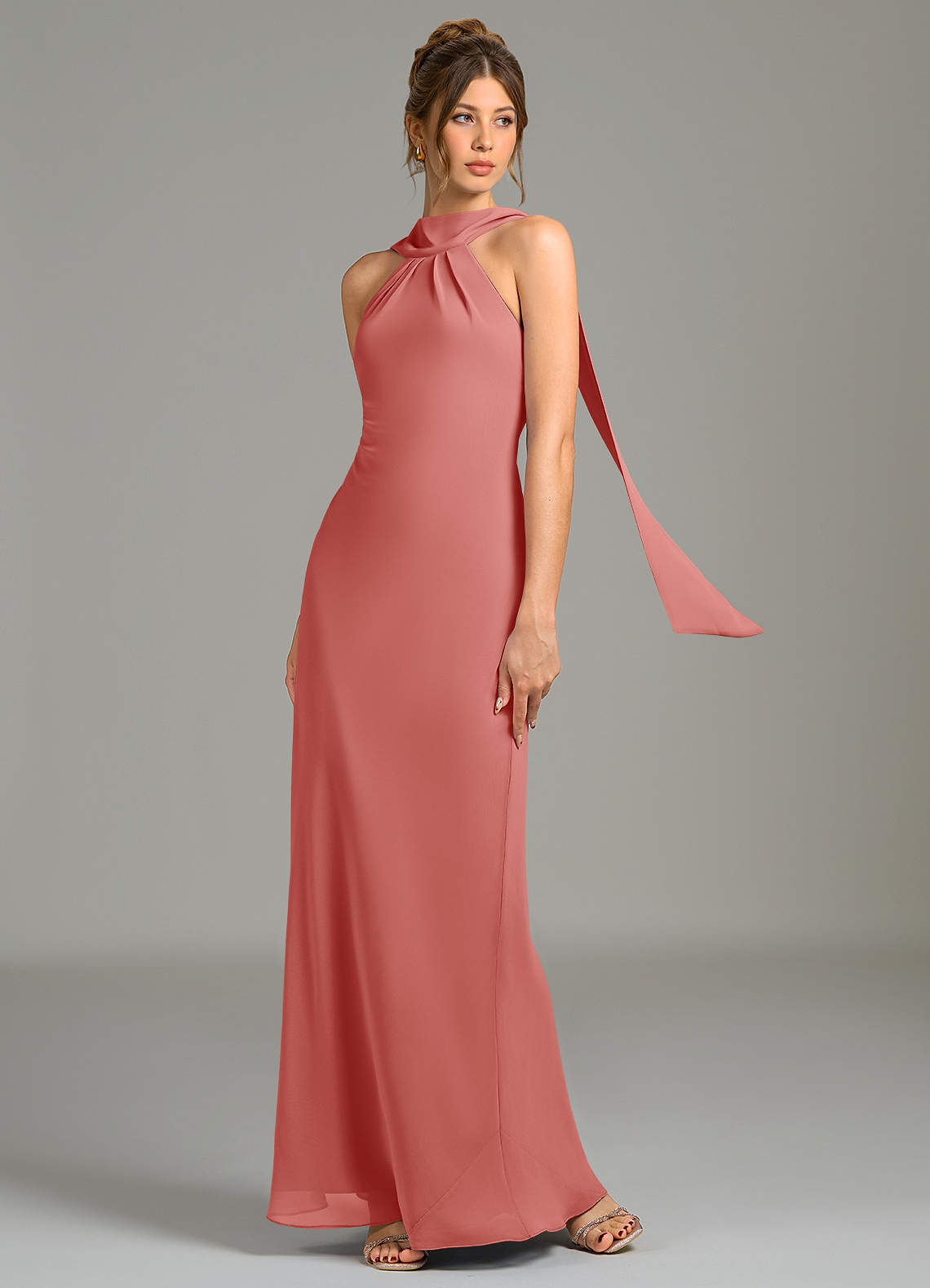 Azazie Cassiana Ready to Ship Lemon Sorbet Chiffon Bridesmaid Dresses