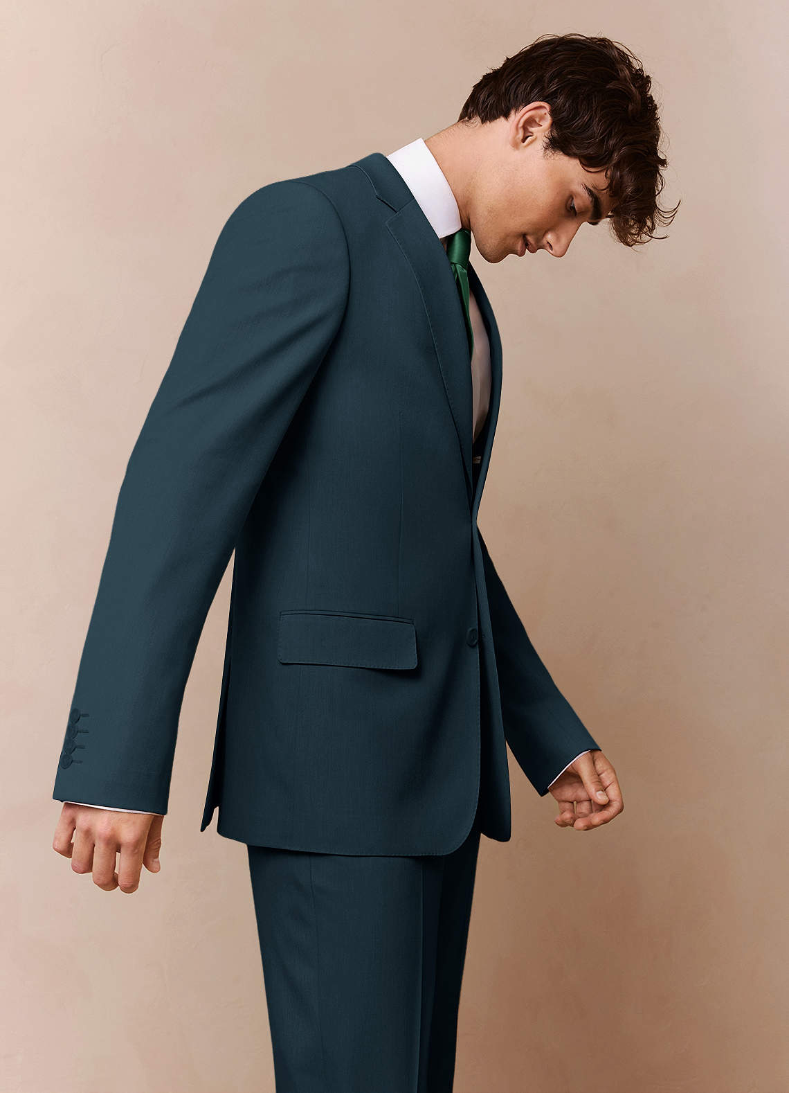 Savile Teal Wool Blend Suit Jacket | Slim Regular Suit Jackets