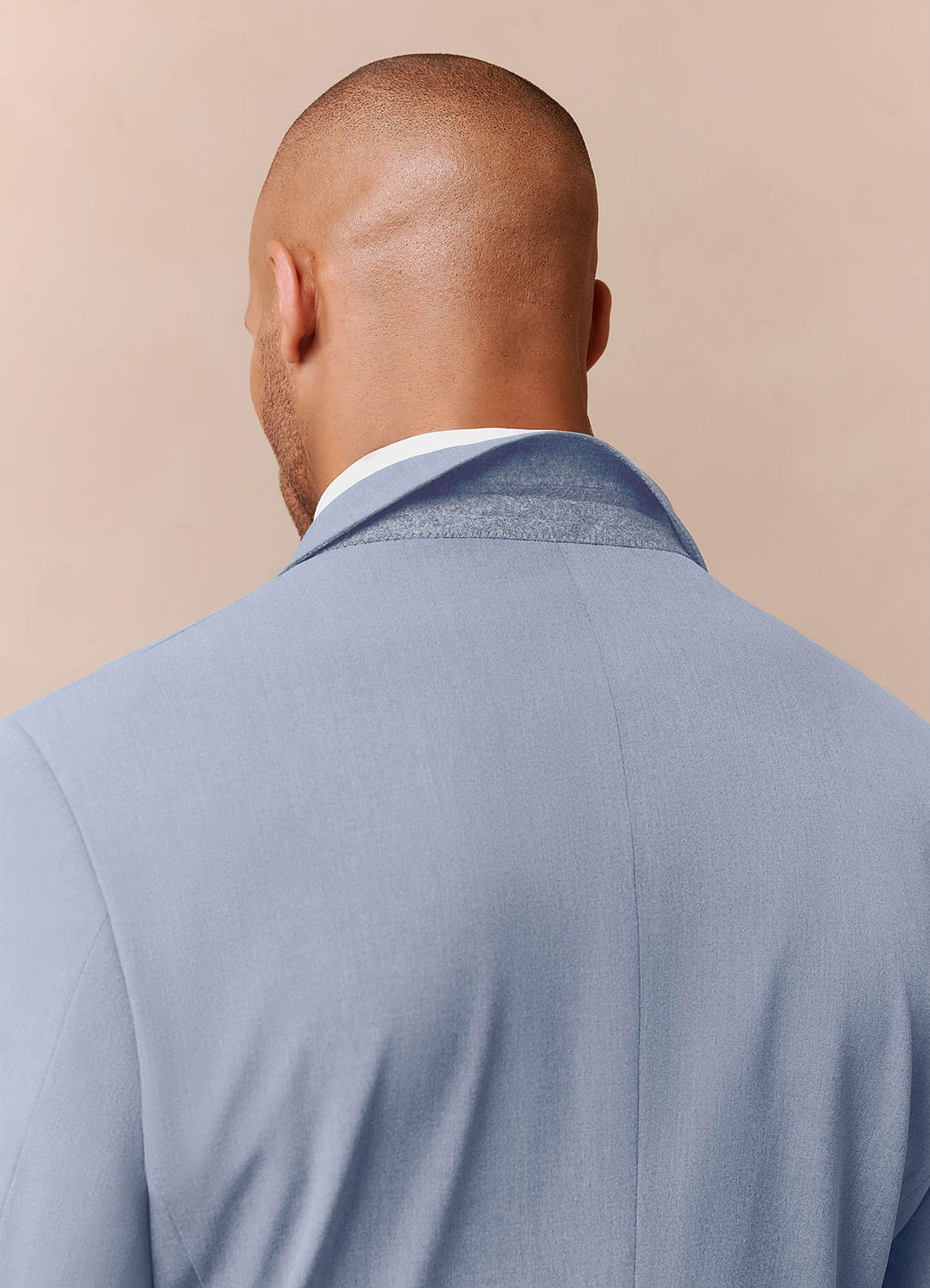 Savile Light Blue Wool Blend Suit Jacket | Classic Long Suit