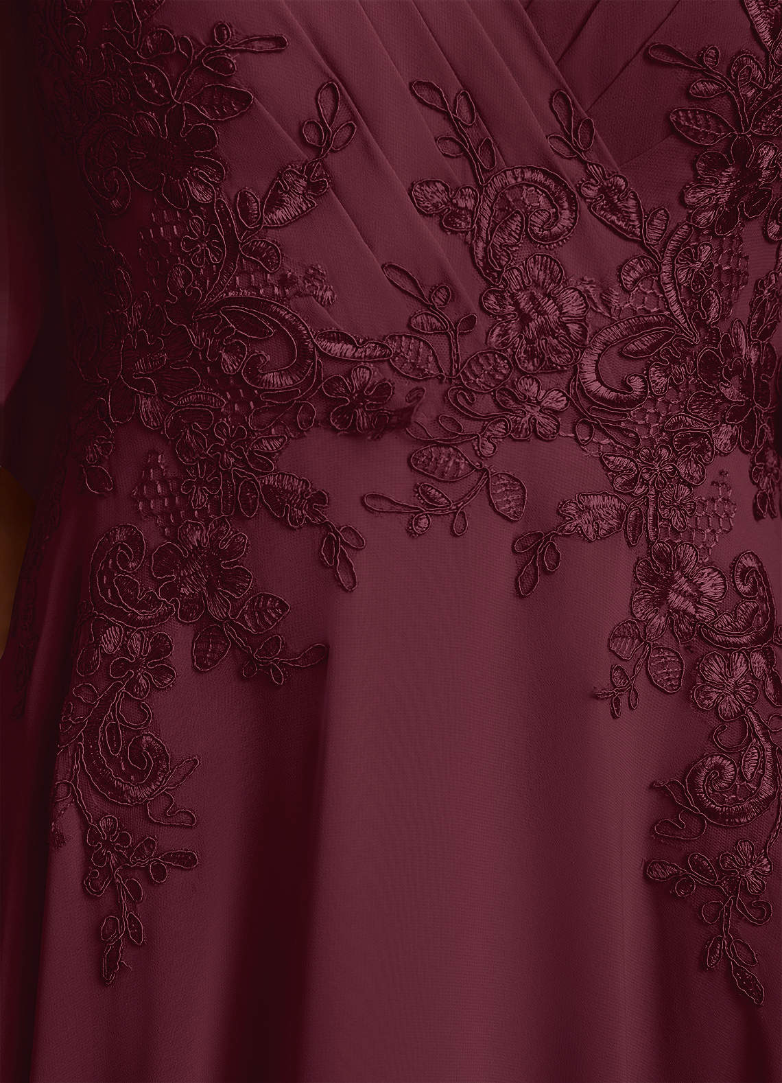 Azazie Tilda Mother of the Bride Dresses Cabernet A-Line Lace Chiffon Dress image5