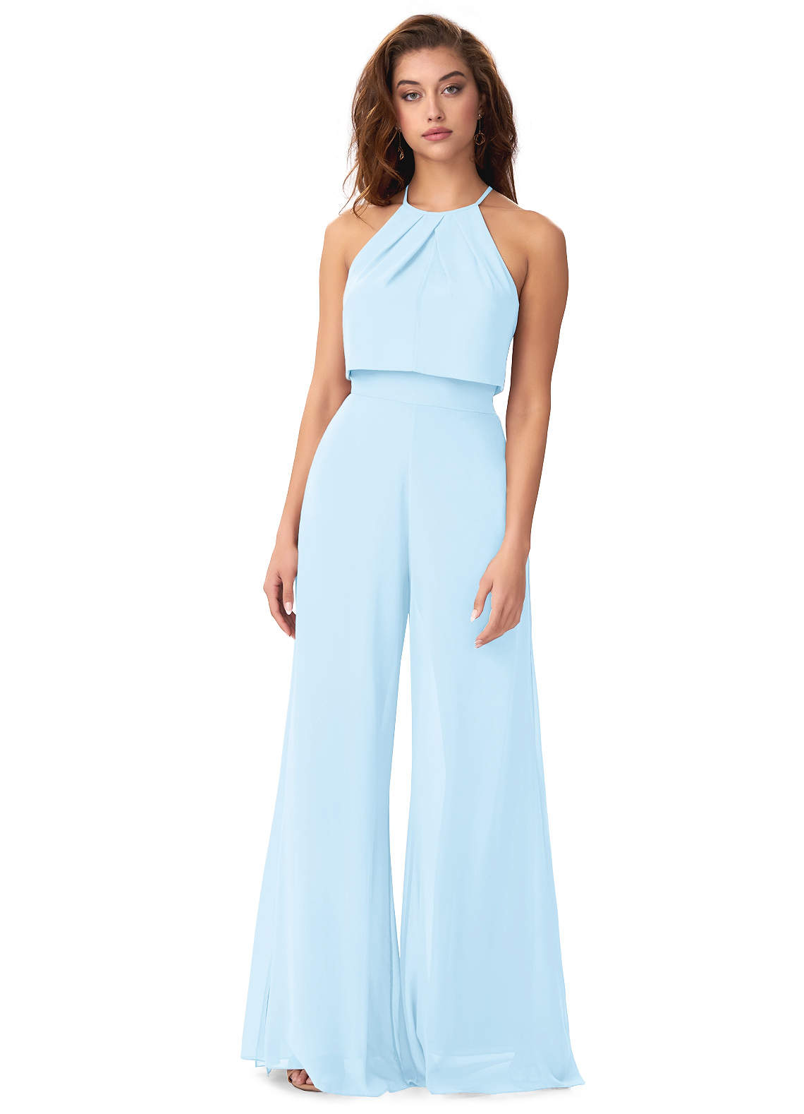 Sky Blue Azazie Kenzi Jumpsuit Bridesmaid Dresses | Azazie